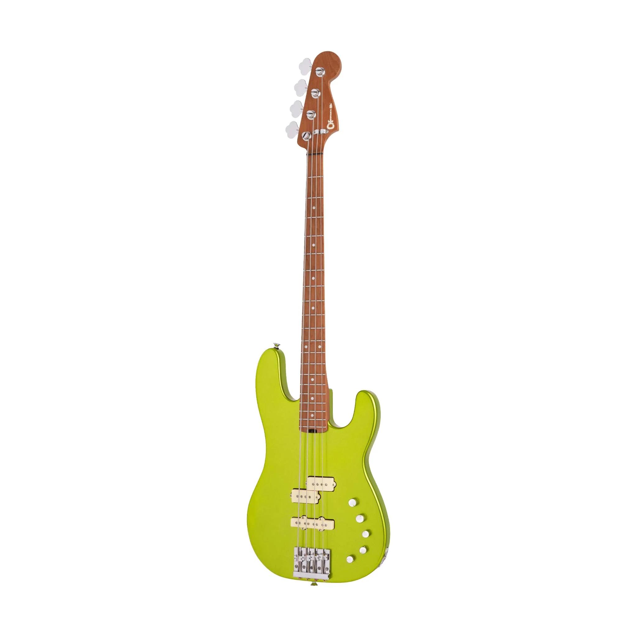 Charvel Pro-Mod San Dimas Bass PJ IV Bass Guitar, Maple FB, Lime Green Metallic - Image 3