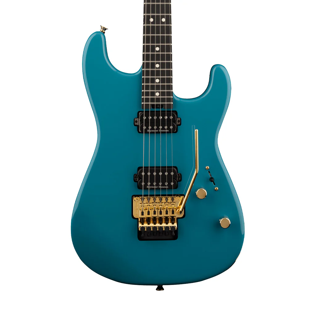 Charvel Pro-Mod San Dimas Style 1 HH FR E Electric Guitar, Miami Blue - Image 3