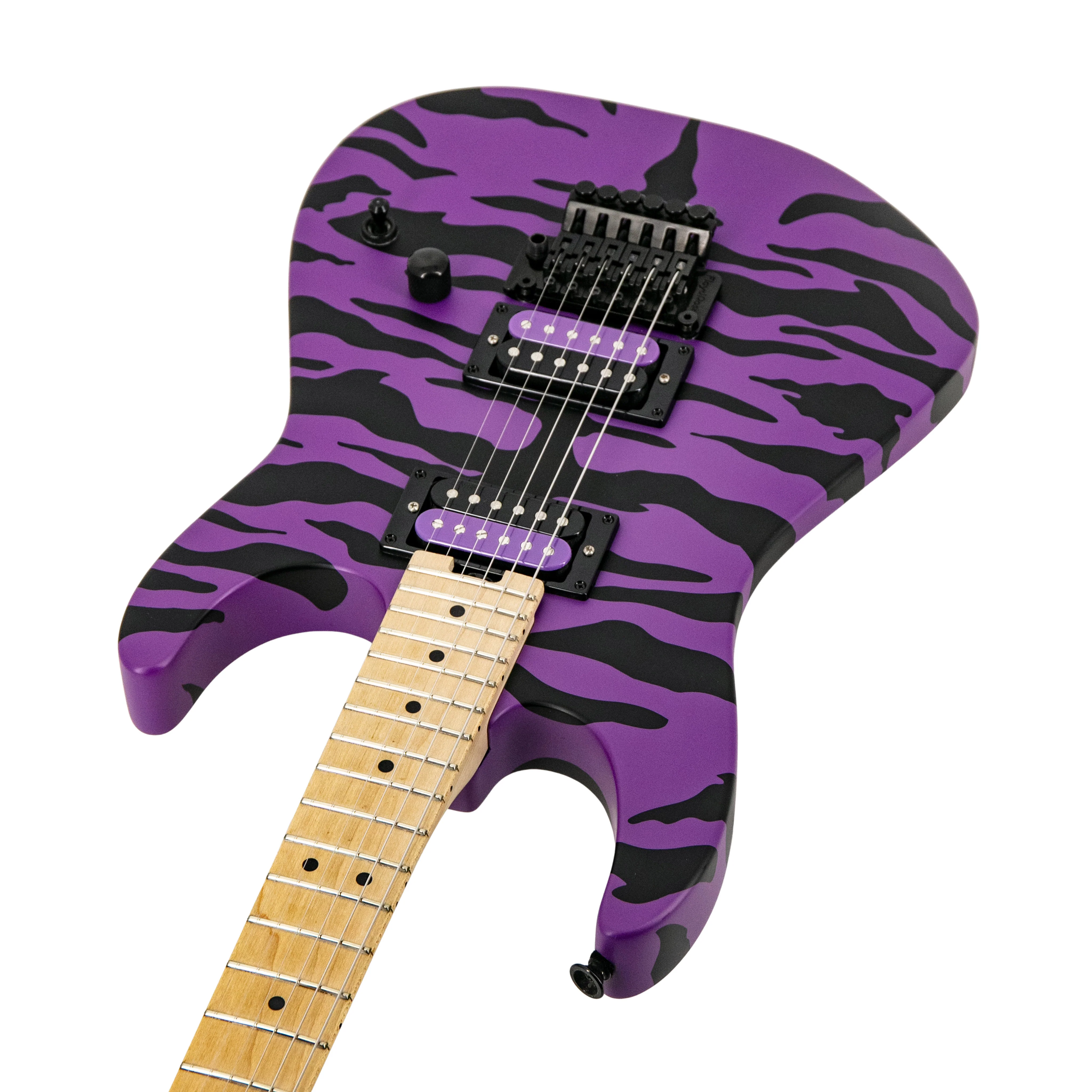 Charvel Satchel Signature Pro-Mod DK Electric Guitar, Maple Fretboard, Satin Purple Bengal, MC20XXXX - Image 2