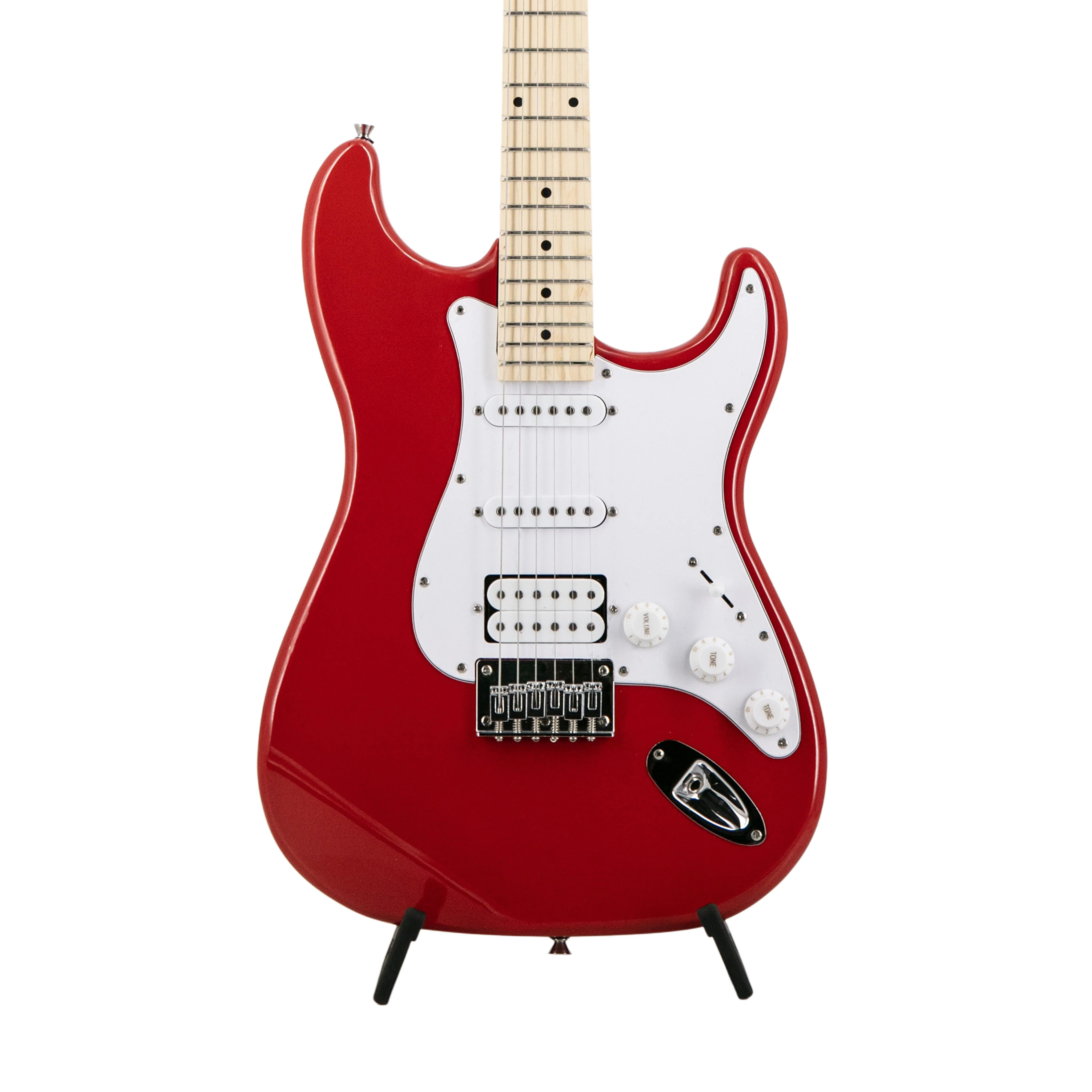 Congress CST100 MP HT Electric Guitar, Fiesta Red w/ Marshall MG10G Bundle - Image 2