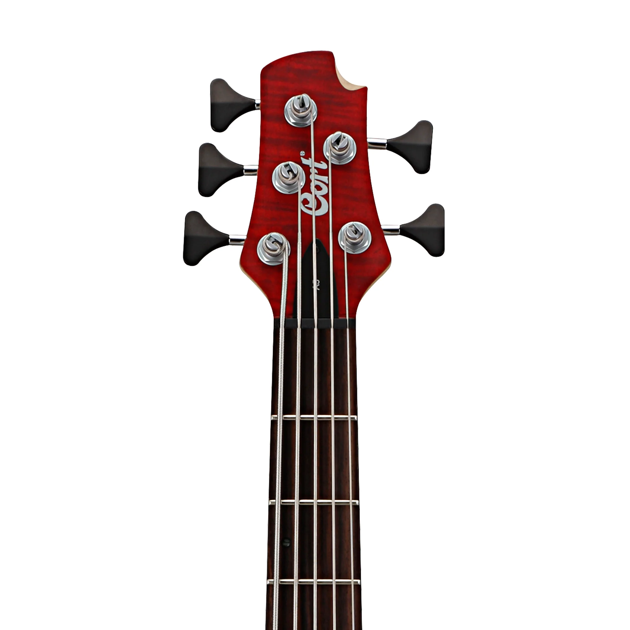 Cort A5 Plus FMMH OPN Artisan Series Figured Maple/Mahogany 5-String Bass, Open Pore Black Cherry - Image 3