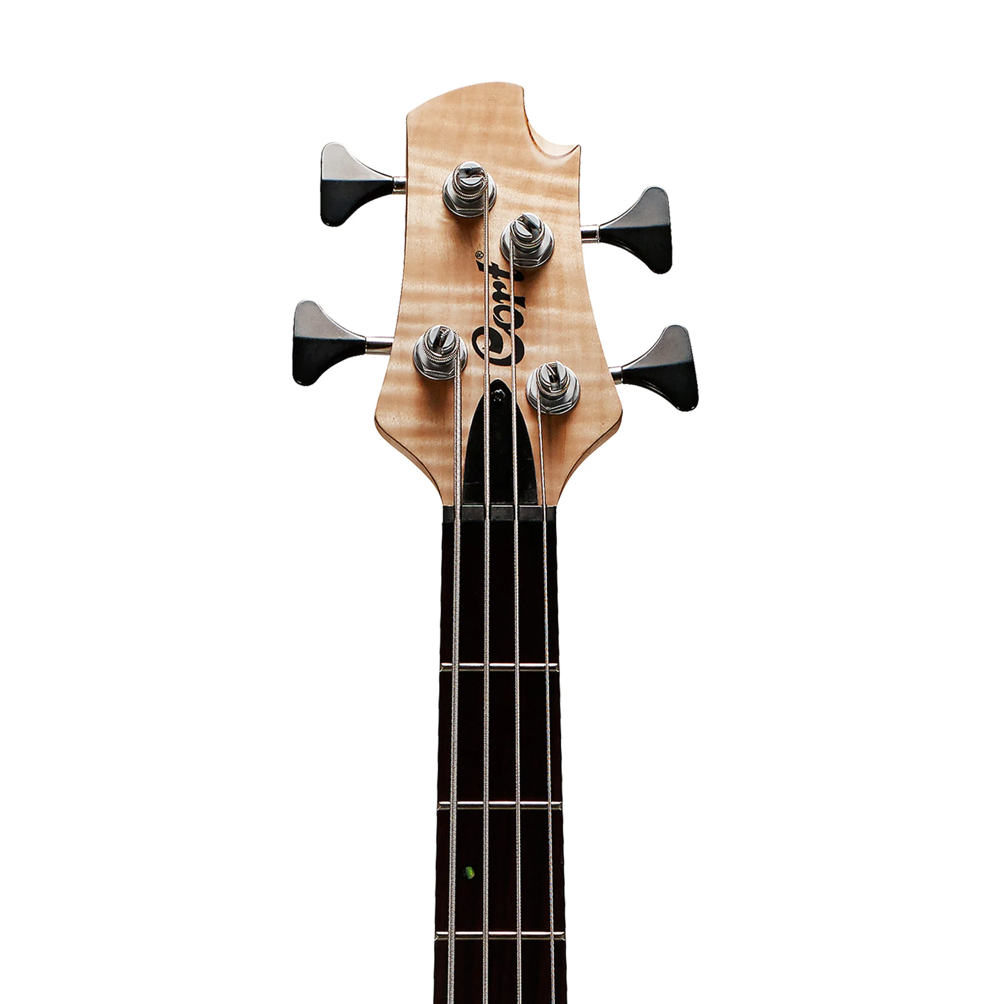 Cort Artisan A4 Plus Figured Maple/Mahogany Electric Bass Guitar, Open Pore Natural - Image 3