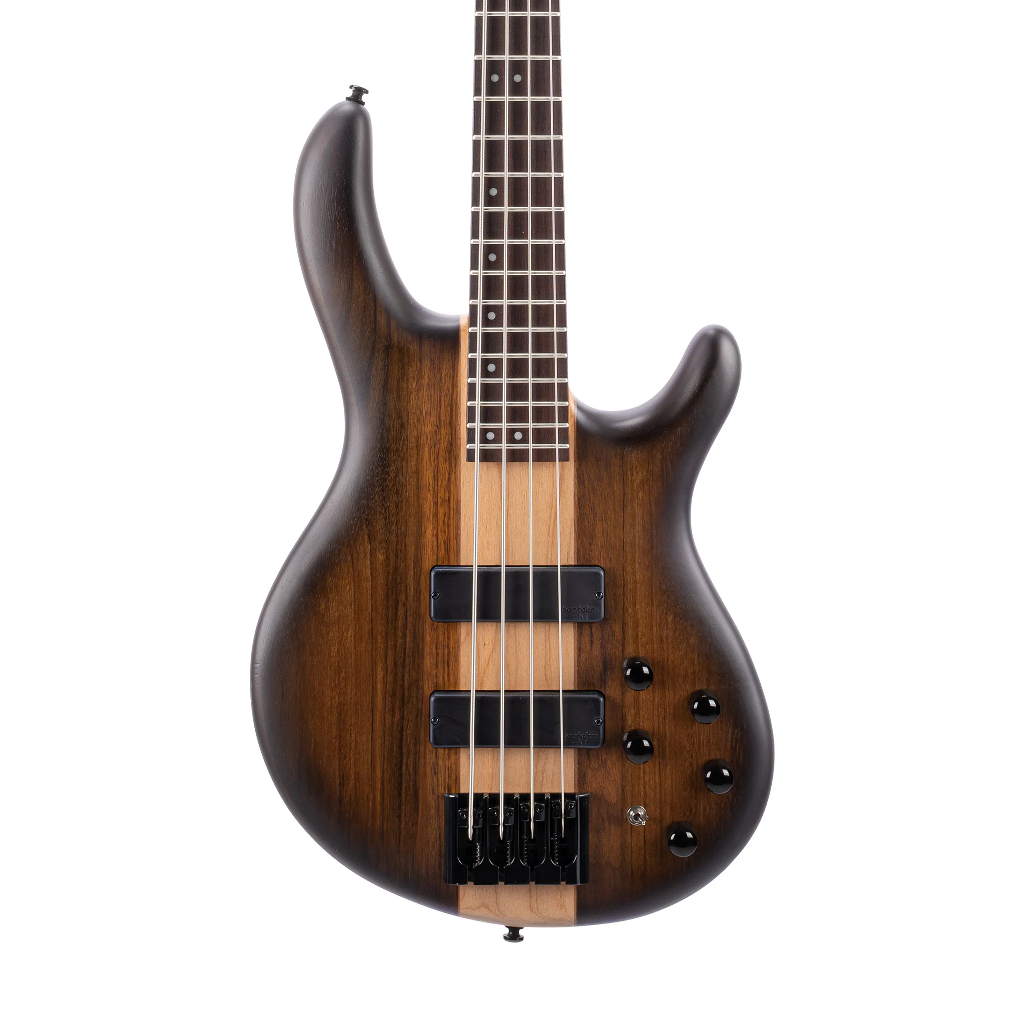 Cort C4 Plus Ovangkol/Mahogany Electric Bass Guitar, Antique Brown Burst - Image 3
