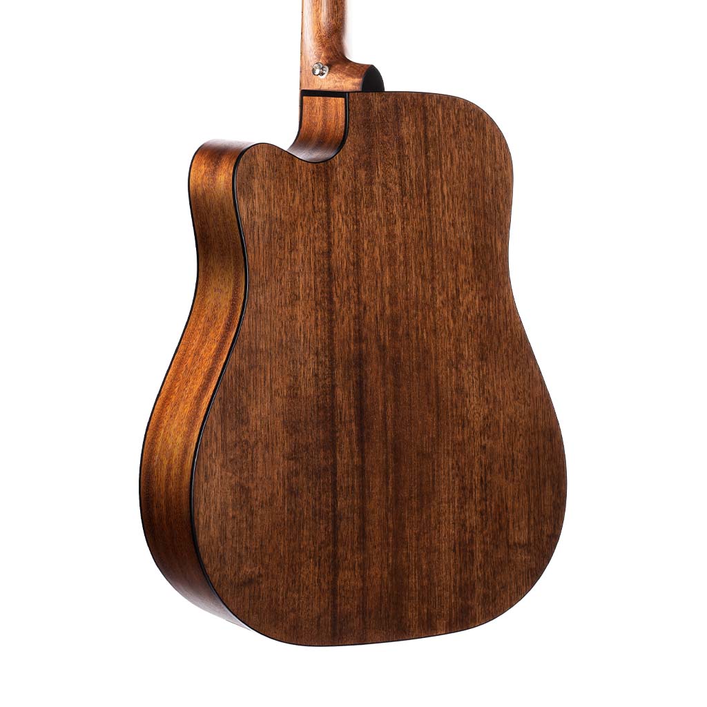 Cort Core-DC All Mahogany Acoustic Guitar w/Deluxe Soft Case, Open Pore Black Burst - Image 4