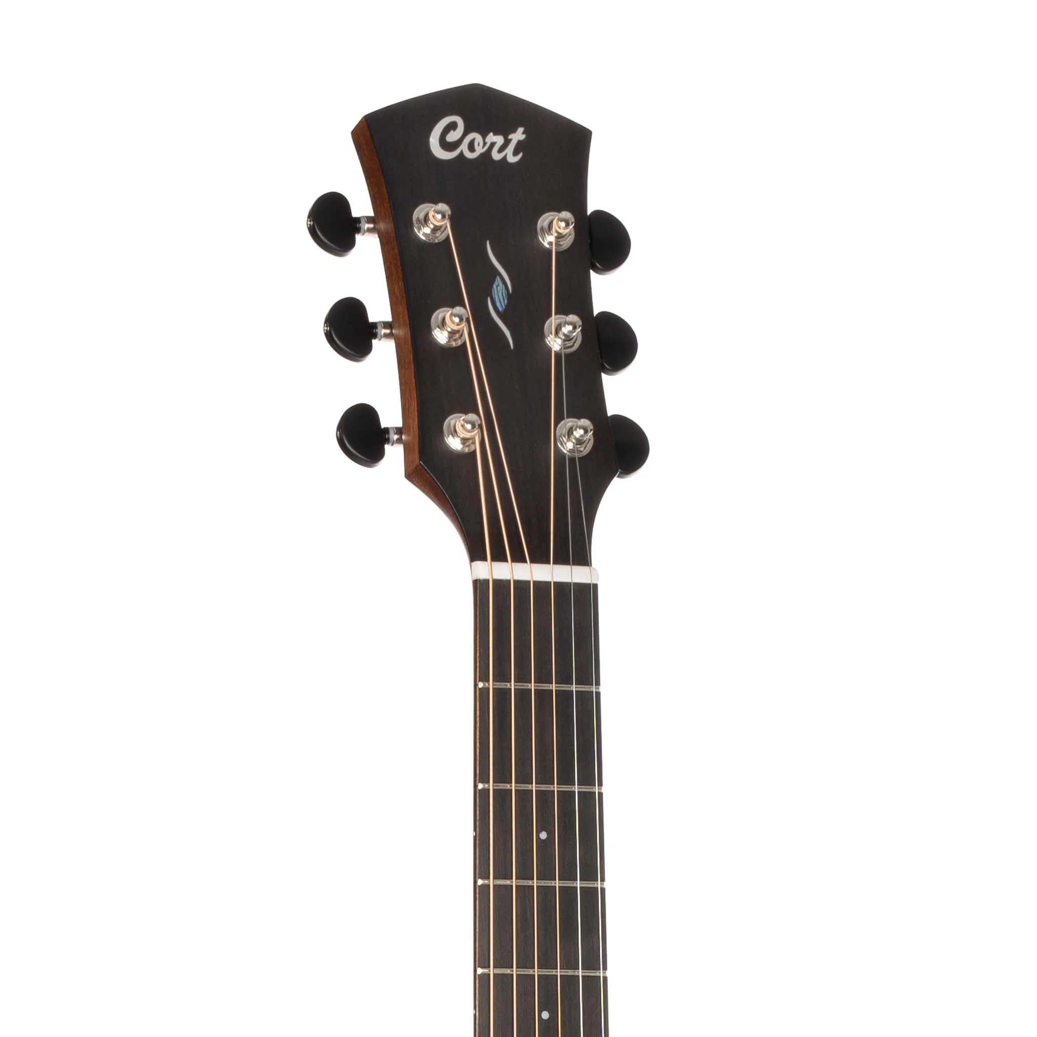 Cort Core-GA All Blackwood Acoustic Guitar w/Deluxe Soft Case, Open Pore Light Burst - Image 3