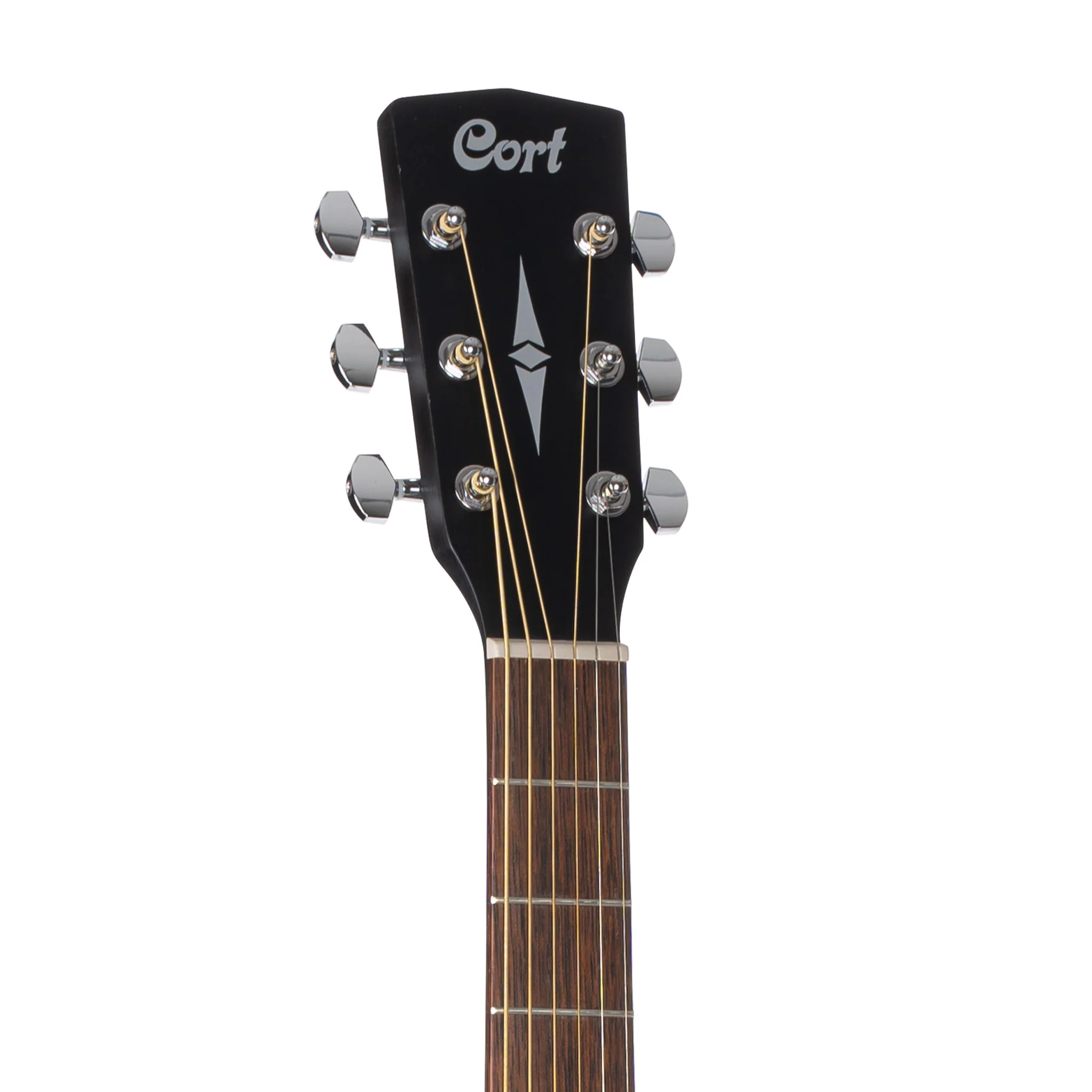 Cort Earth 60M Acoustic Guitar w/Bag, Open Pore Trans Black - Image 5