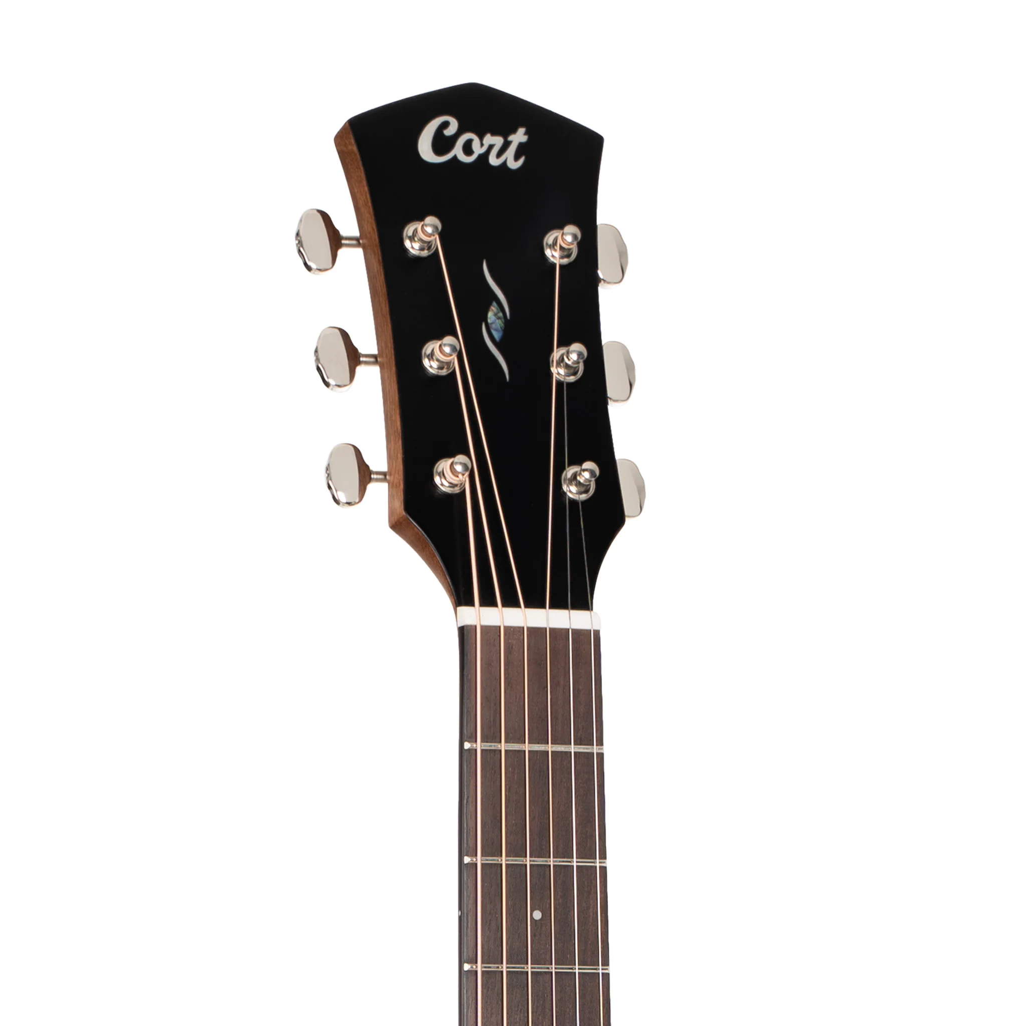 Cort Essence ES-GA4 Grand Auditorium Special Acoustic Guitar, Black Top Semi Gloss - Image 5