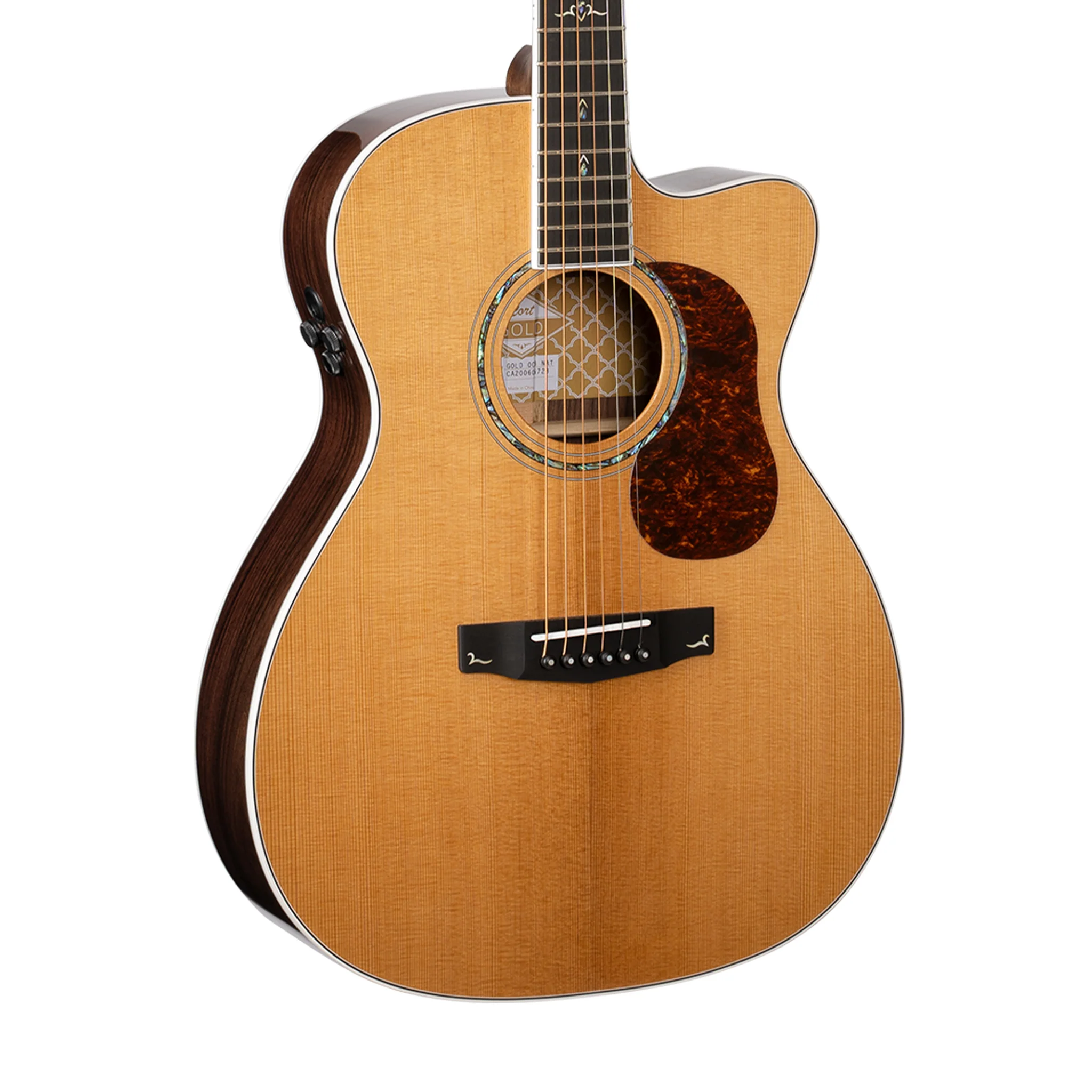 Cort Gold-OC8-NAT Non-Nylon Acoustic Guitar w/Case, Natural - Image 2