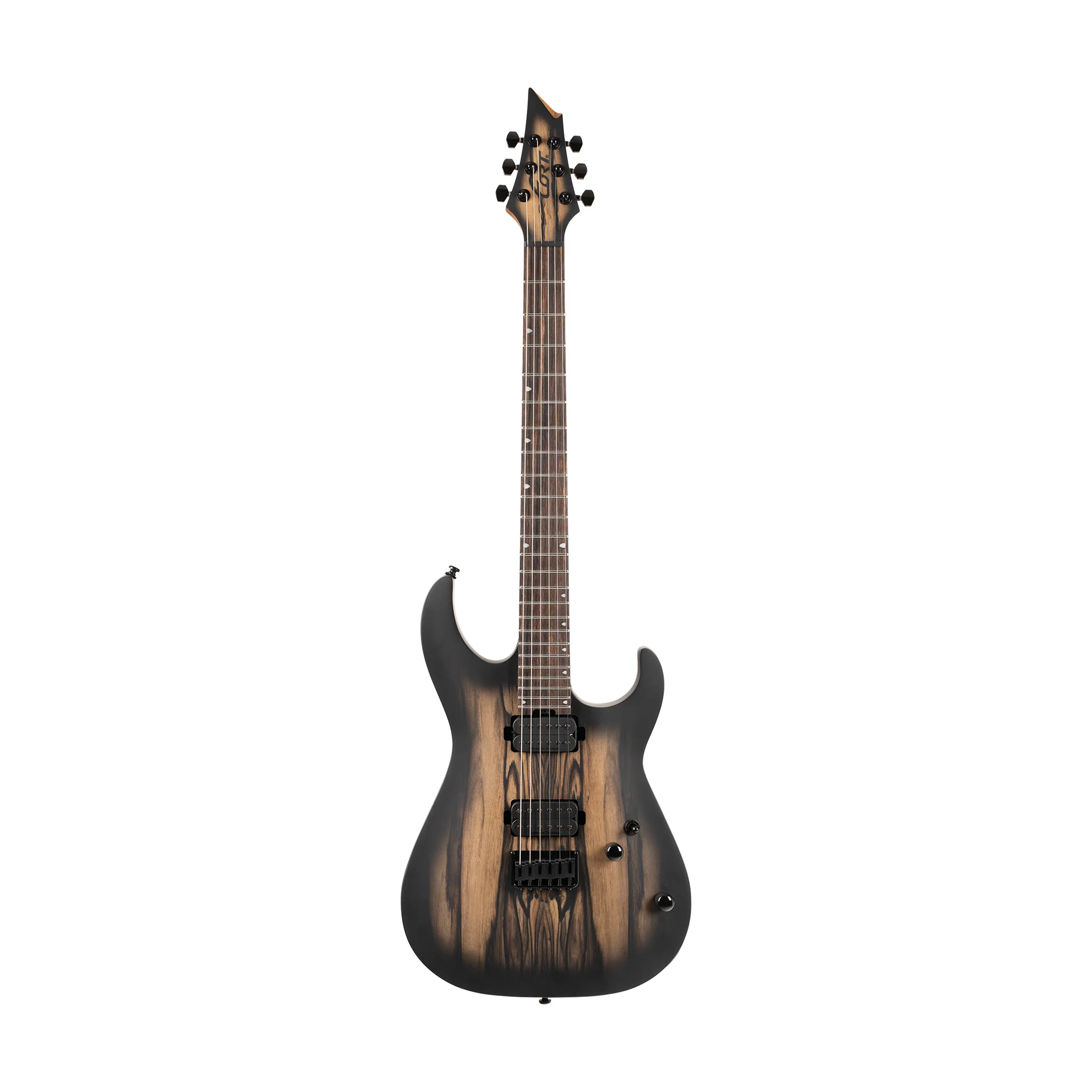 Cort KX500 Electric Guitar w/Pale Moon Ebony Top, Natural Black Burst