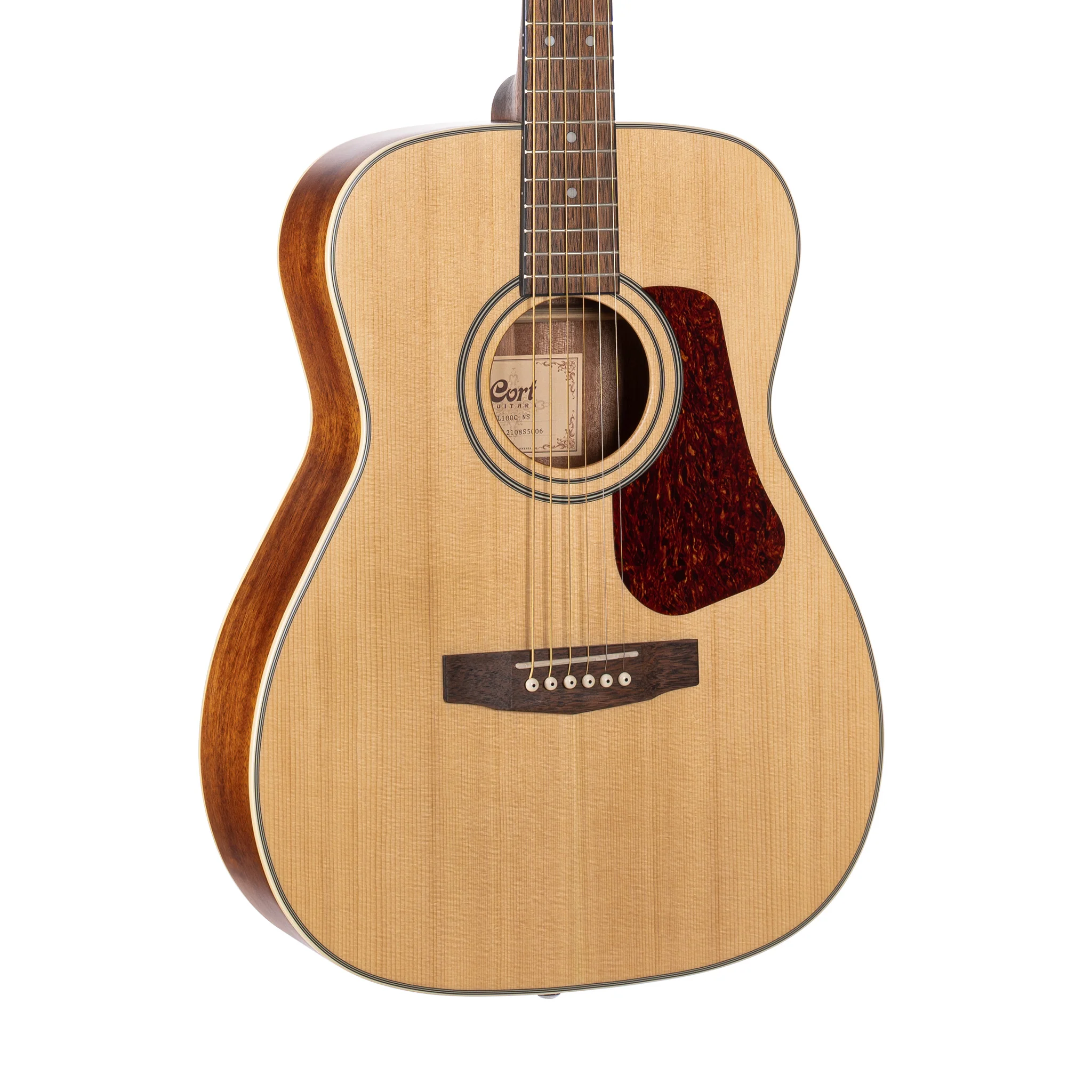Cort L100C-NS Acoustic Guitar w/Bag, Natural Satin - Image 3