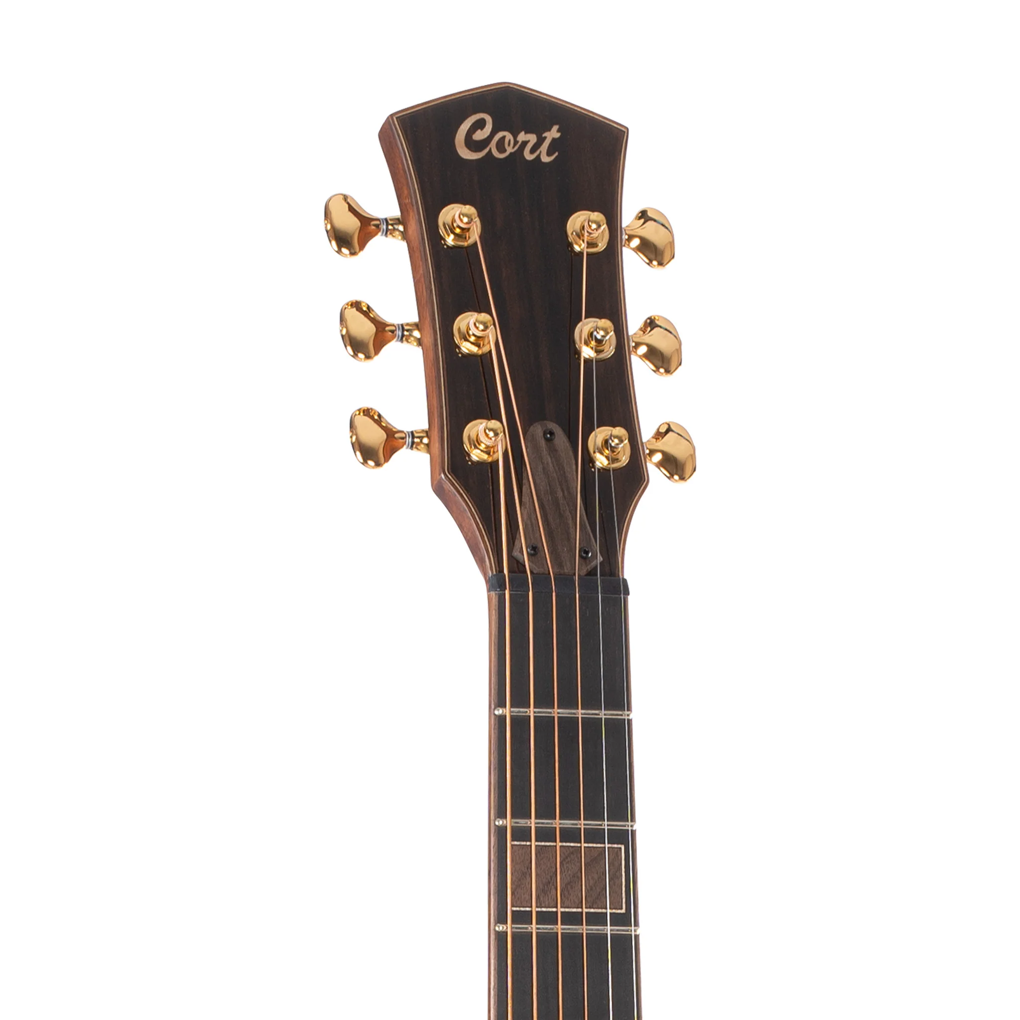Cort MODERN-BLACK Limited Edition Acoustic Guitar w/Case, Trans Black Gloss - Image 5