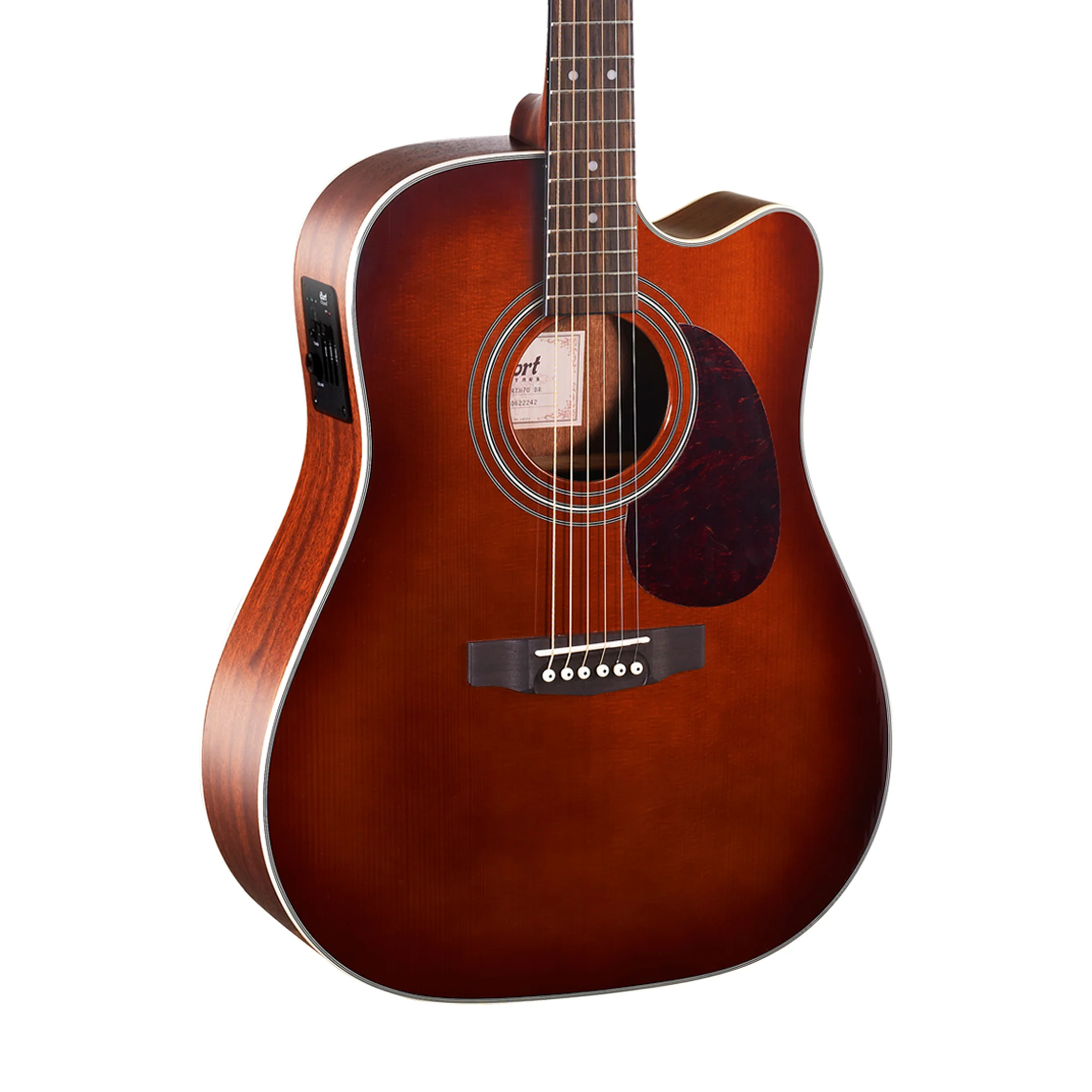 Cort MR500E-BR Acoustic Guitar, Brown Burst - Image 2