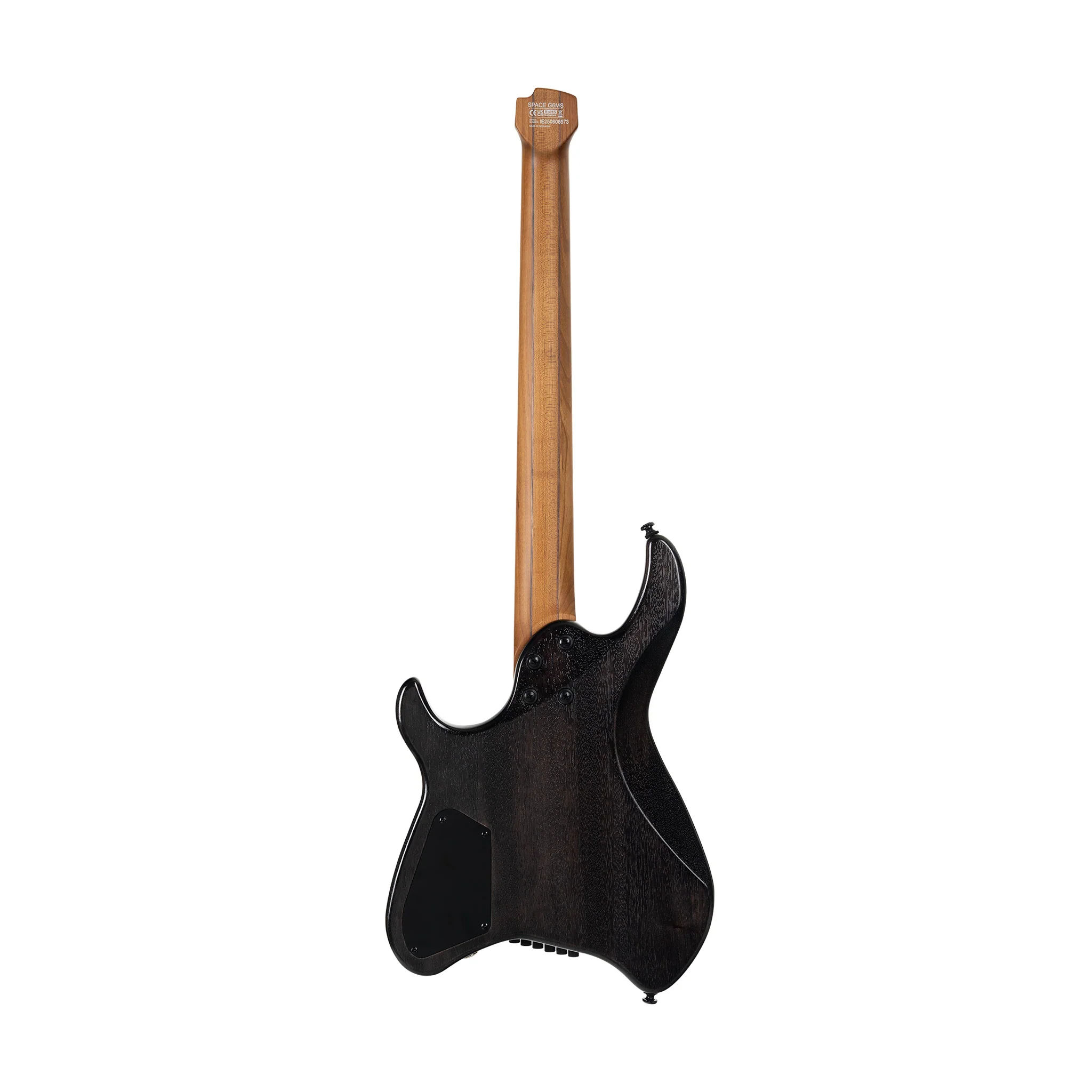Cort Space G6MS Headless Electric Guitar w/Bag, Semi Gloss Trans Black - Image 2