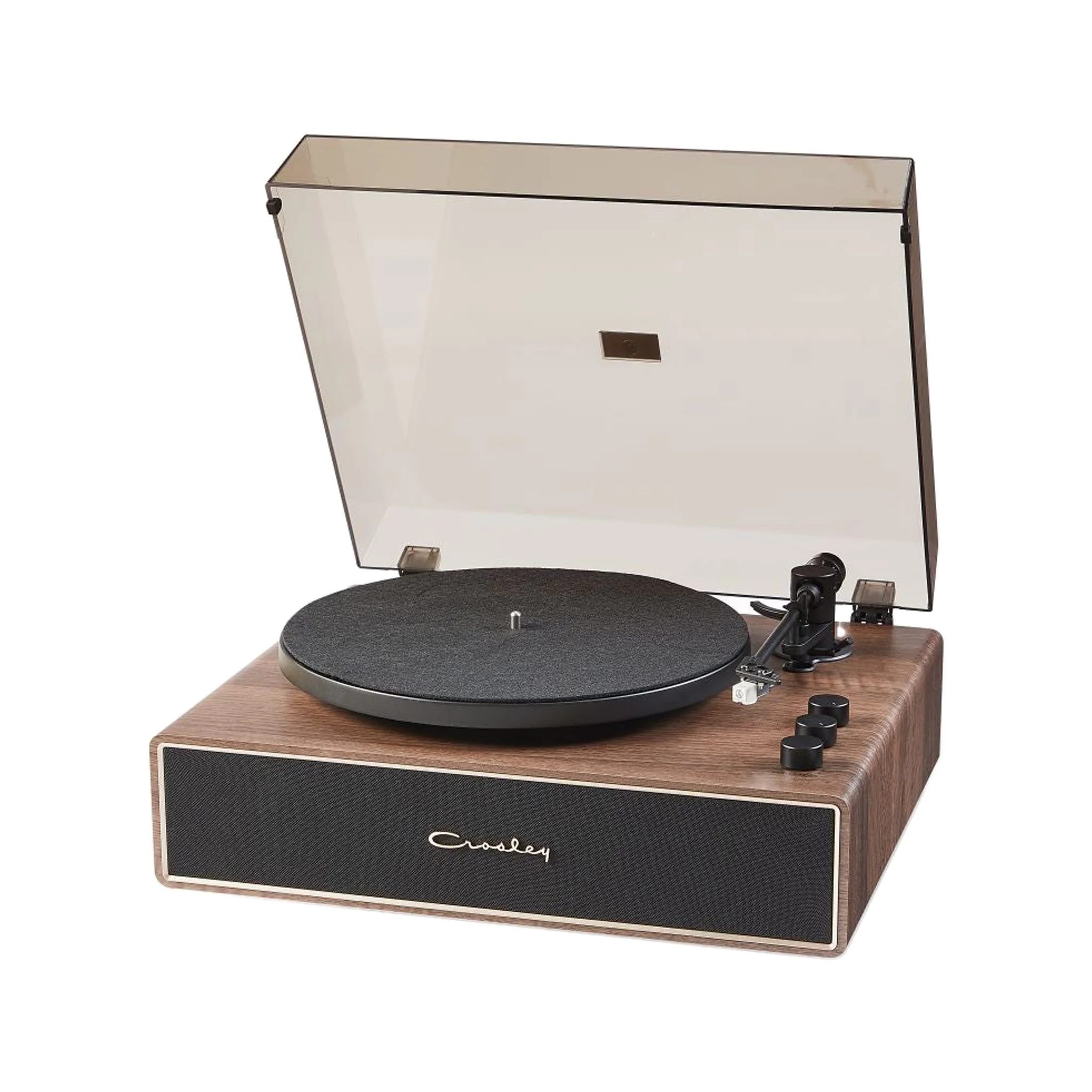 Crosley Stave 2-Speed Bluetooth Record Player Turntable, Walnut - Image 2