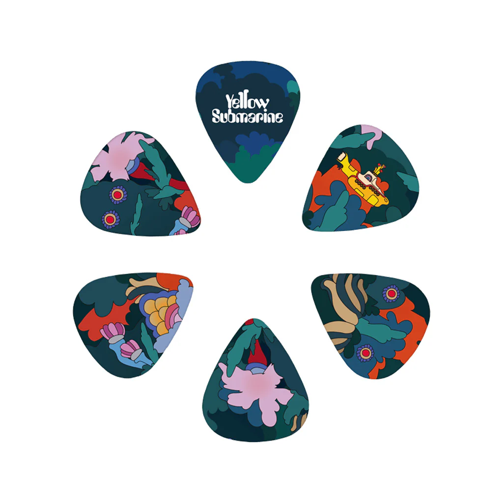 D'Addario 1CWH4-10B9 Yellow Submarine Under the Sea 55th Anniversary Guitar Picks, 15-Pack, Medium - Image 2