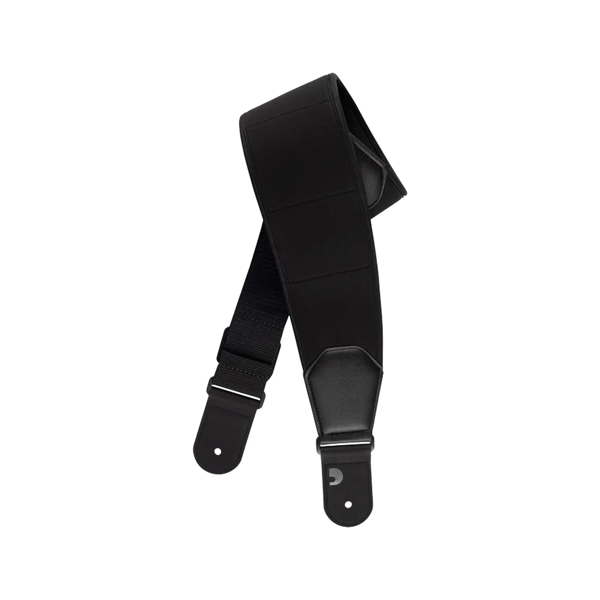 D'Addario 35CFT00 3.5 inch Comfort Neoprene Guitar Strap, Black