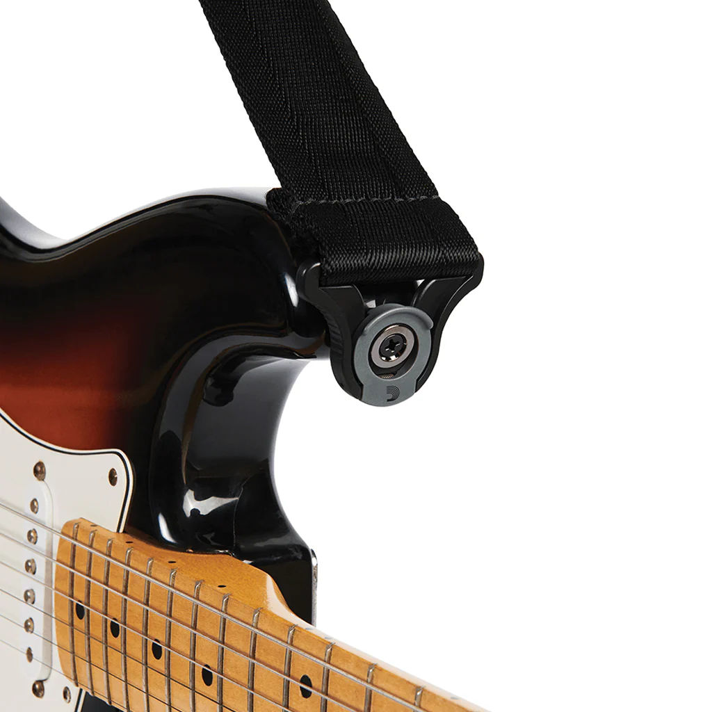 D'Addario 50mm Auto Lock Guitar Strap, Black - Image 2