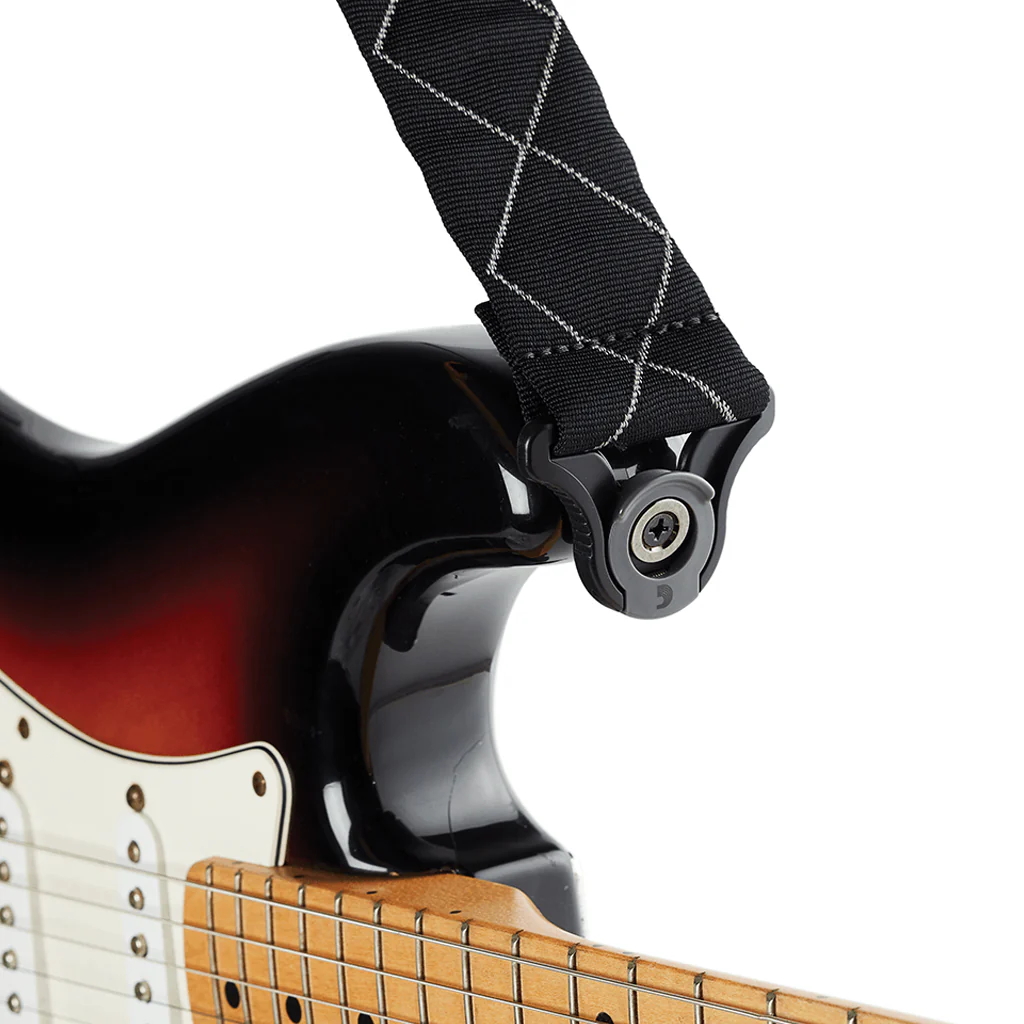 D'Addario 50mm Auto Lock Guitar Strap, Black Diamond Padded - Image 4