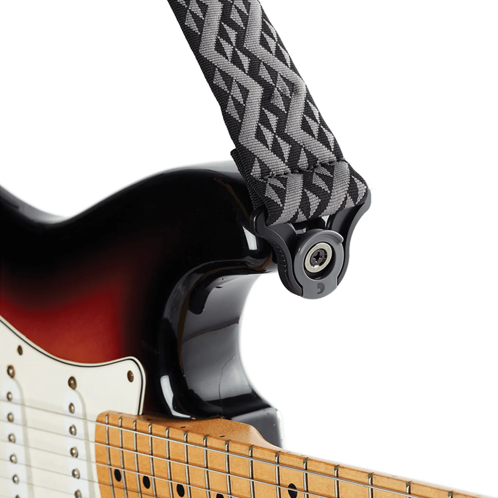 D'Addario 50mm Auto Lock Guitar Strap, Black Geometric Padded - Image 4