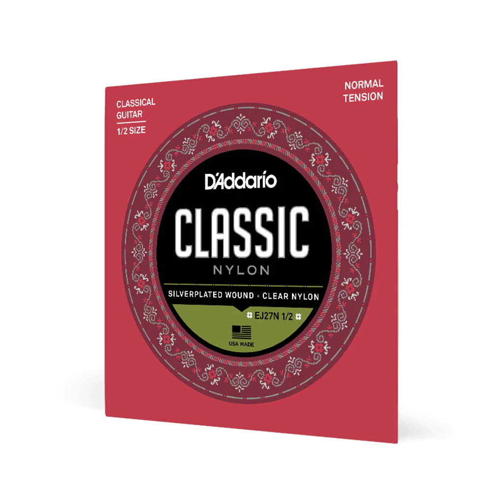 D'Addario EJ27N Student Nylon 1/2 Sized Classical Guitar Strings, Normal Tension, Silverplated Wound - Image 2