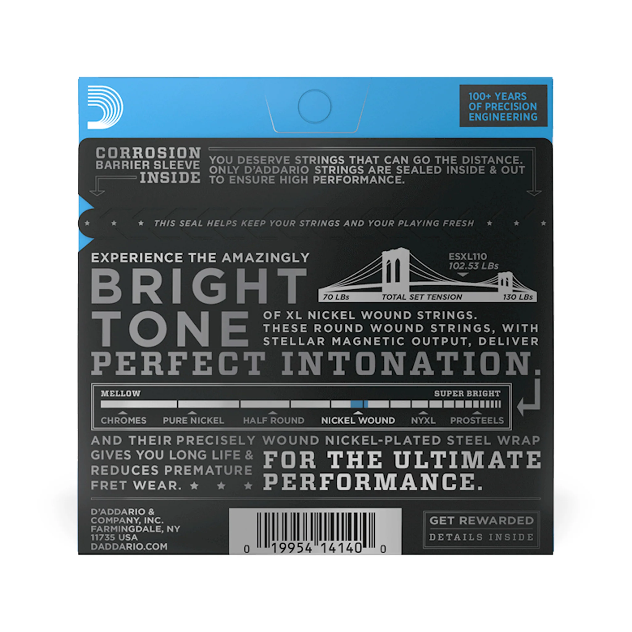 D'Addario ESXL110 Regular Light Double Ball End Electric Guitar Strings, 10-46 - Image 3