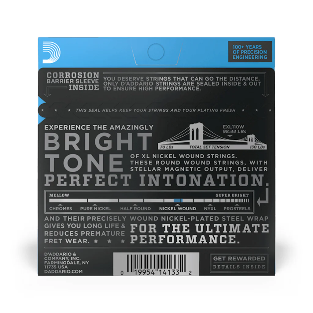 D'Addario EXL110W Nickel Wound Electric Guitar Strings, Regular Light, Wound 3rd, 10-46 - Image 3