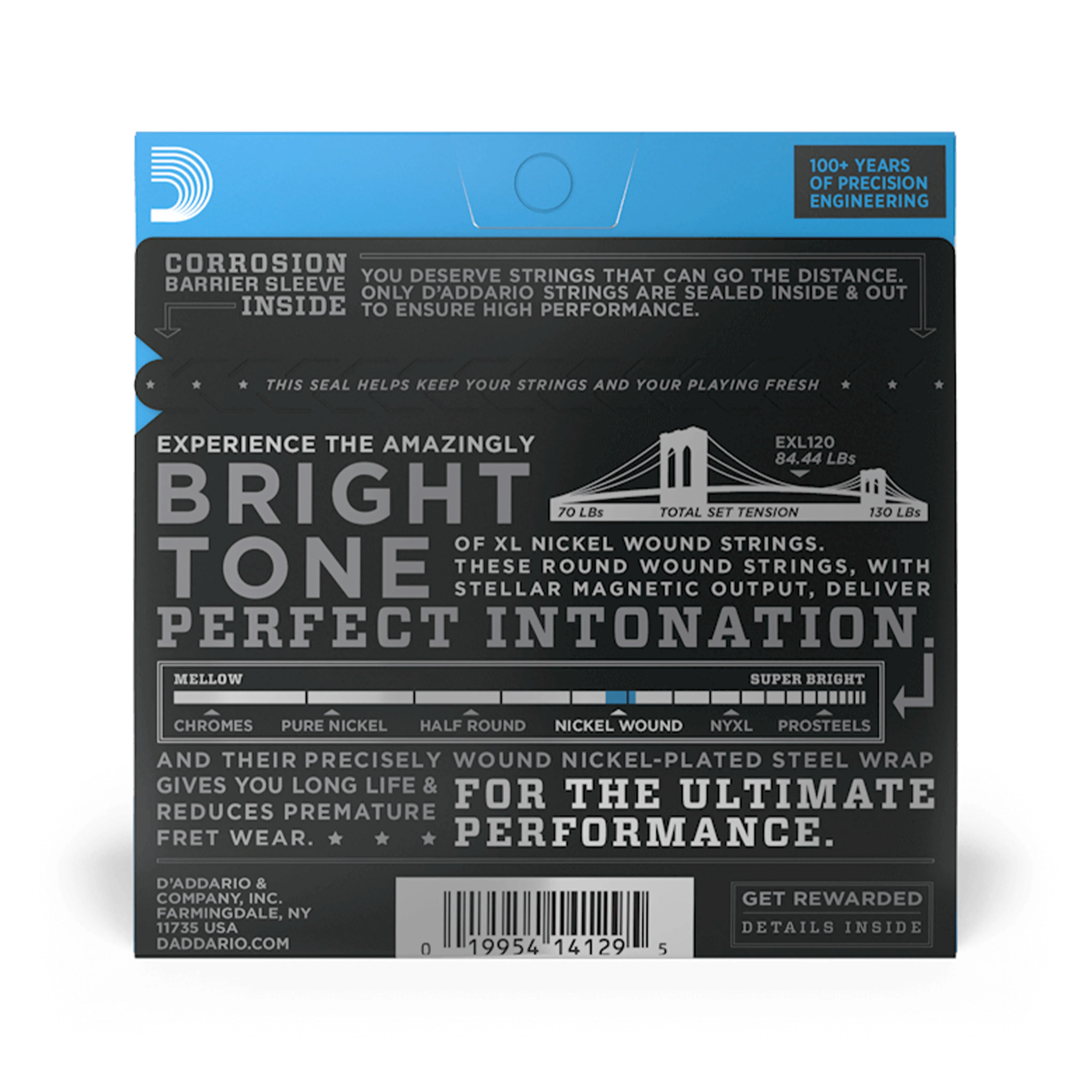 D'Addario EXL120 Nickel Wound Electric Guitar Strings, Super Light, 9-42 - Image 2