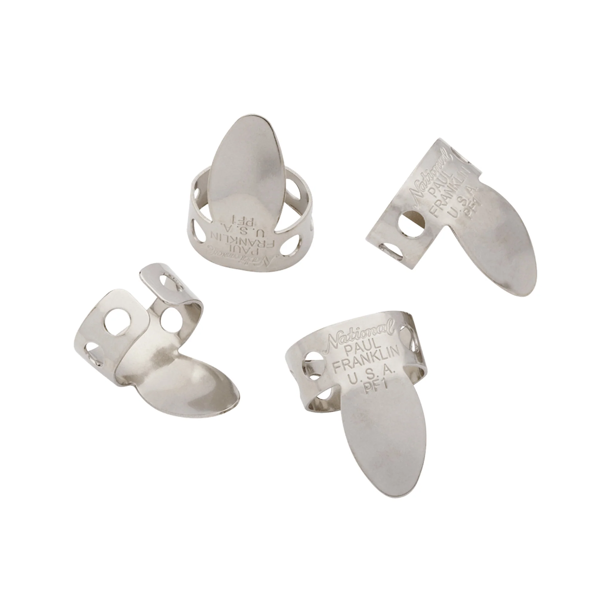 D'Addario NP2-04PF Paul Franklin National Nickel Finger Picks, 4-Pack - Image 2