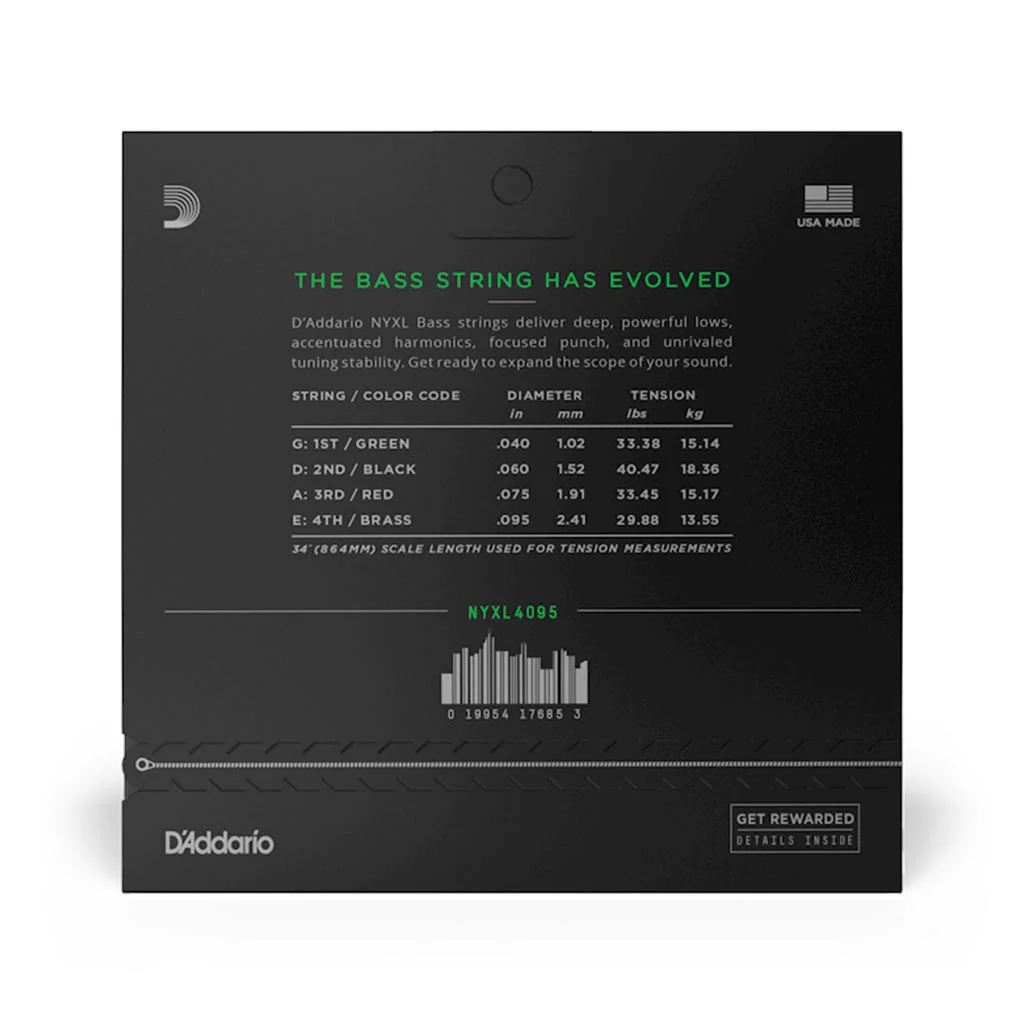 D'Addario NYXL4095 NYXL Bass Strings, Long Scale, Super Light, 40-95 - Image 3