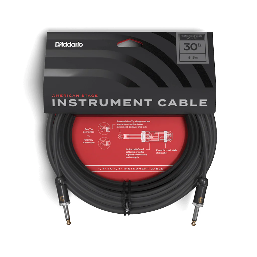 D'Addario PW-AMSG-30 American Stage Instrument Cable, 30ft