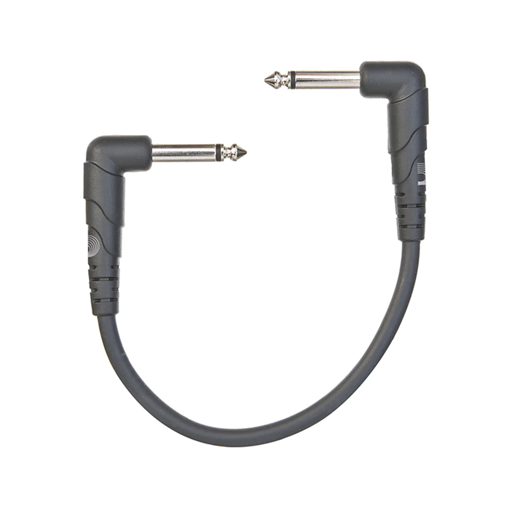 D'Addario PW-CGTP-305 6 Inch Classic Series Mono 1/4 Inch Right Angle Patch Cable, 3 Pack - Image 2