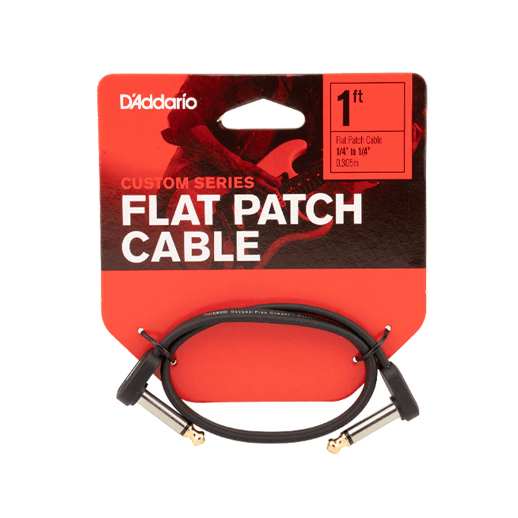 D'Addario PW-FPRR-01 Right Angle to Right Angle Flat Patch Cable, 1 Foot - Image 2