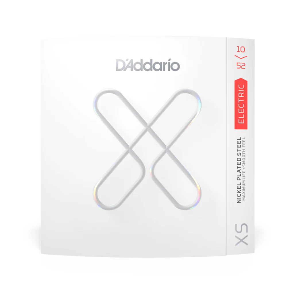 D'Addario XSE1052 Nickel-plated Steel Coated Electric Guitar Strings, Light Top, 10-52