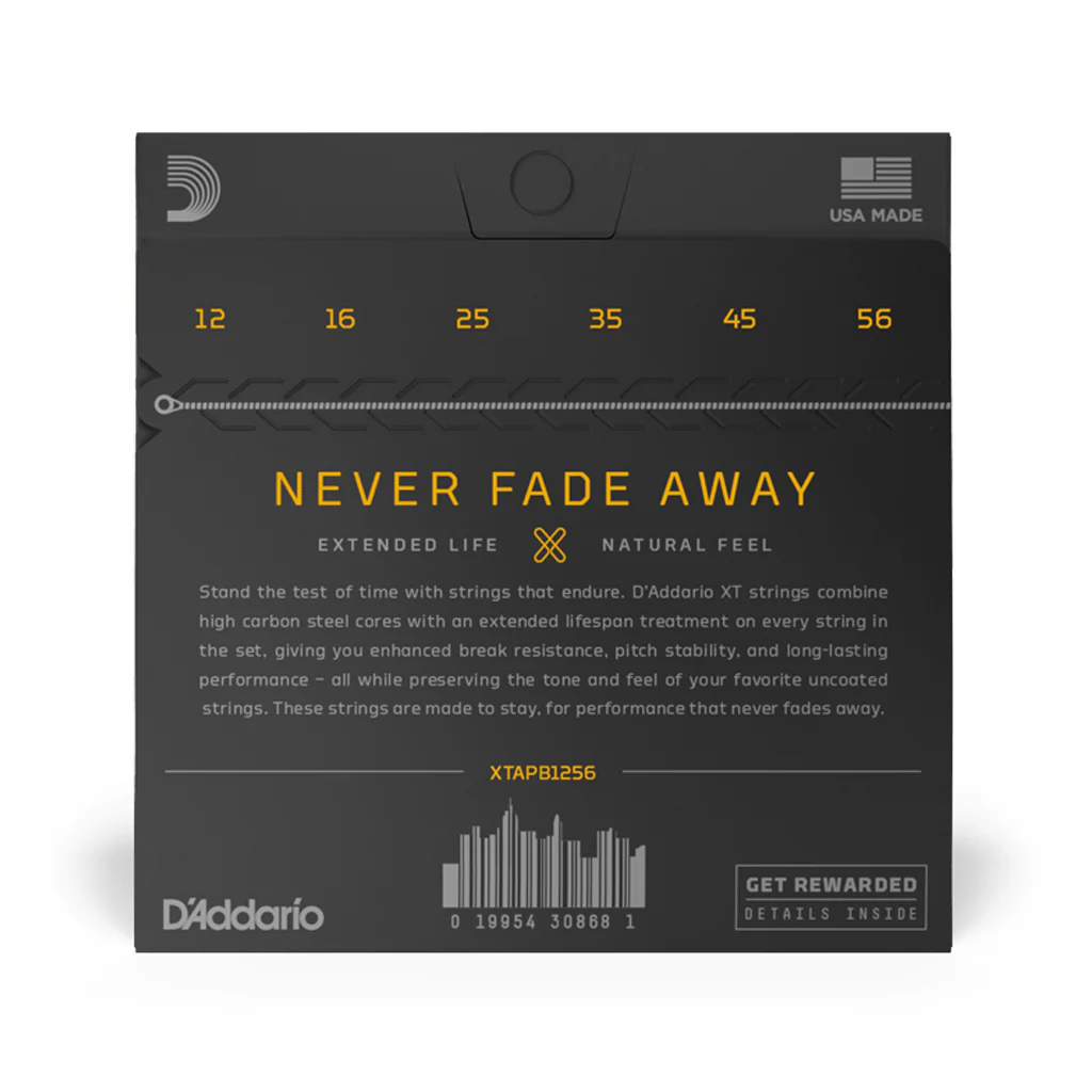 D'Addario XTAPB1256 XT Phosphor Bronze Acoustic Guitar Strings, Light/Medium Bottom, 12-56 - Image 3