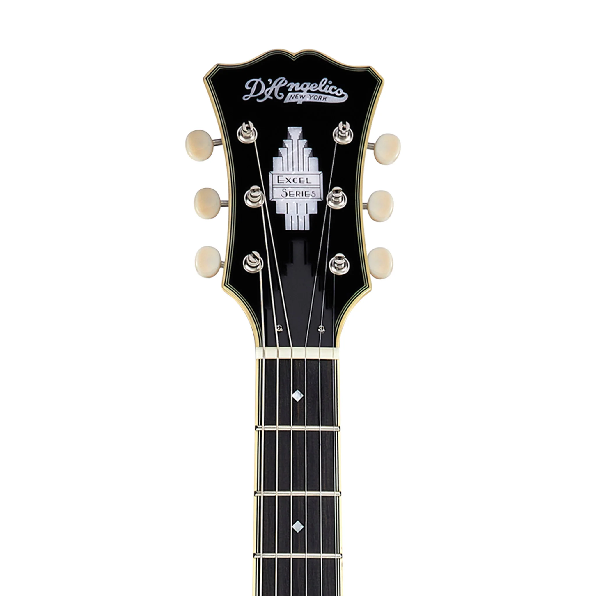 D'Angelico Excel Mini DC Tour Semi-Hollowbody Electric Guitar, Slate Blue - Image 6