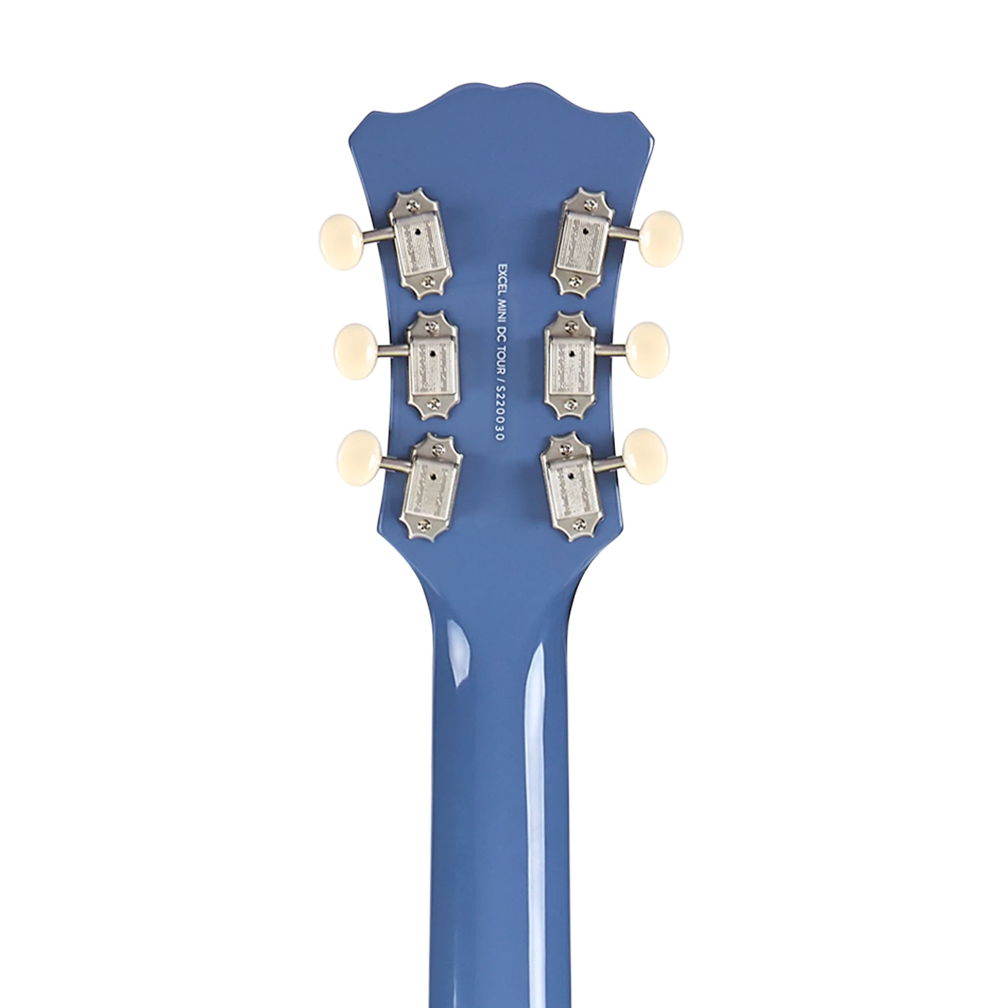D'Angelico Excel Mini DC Tour Semi-Hollowbody Electric Guitar, Slate Blue - Image 7