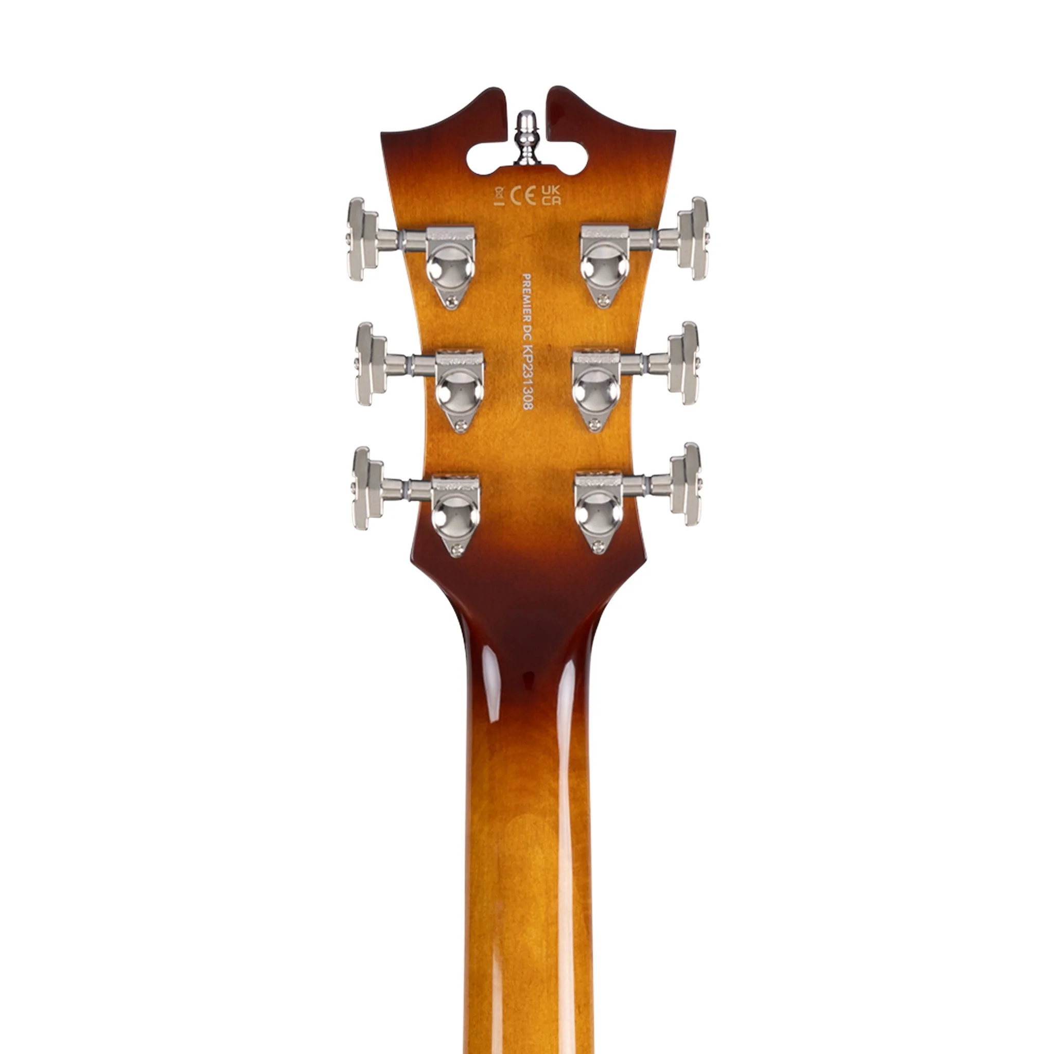 D'Angelico Premier DC Semi-Hollowbody w/Stopbar Tailpiece Electric Guitar, Dark Iced Tea Burst - Image 6