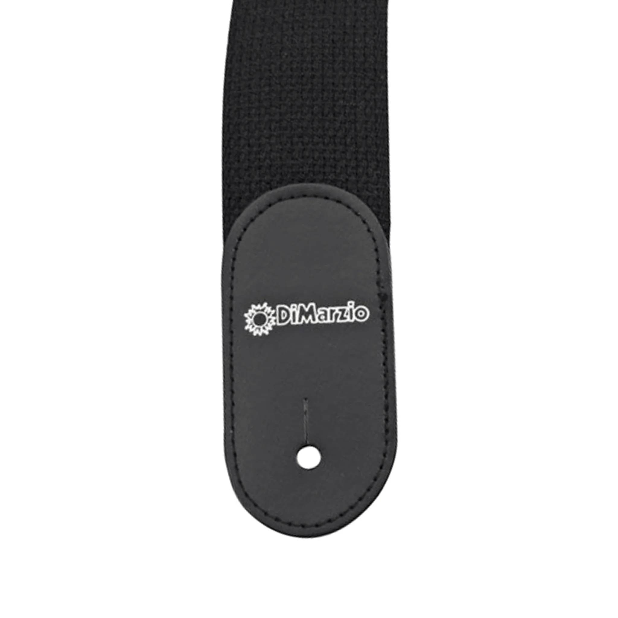 DiMarzio DD3100CBK 2inch Woven Cotton Guitar Strap w/Tabs and Tie Cord, Black - Image 2