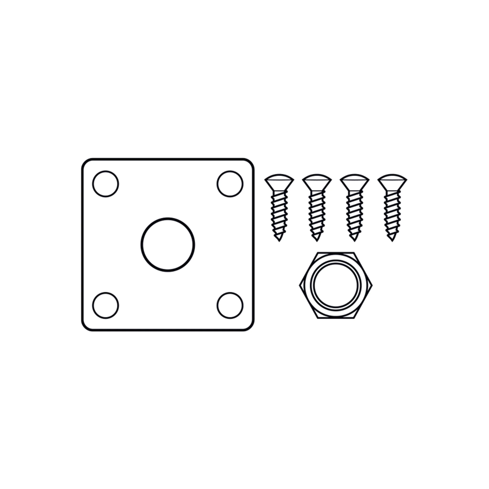 DiMarzio GG1400BK Jackplate, Black - Image 3