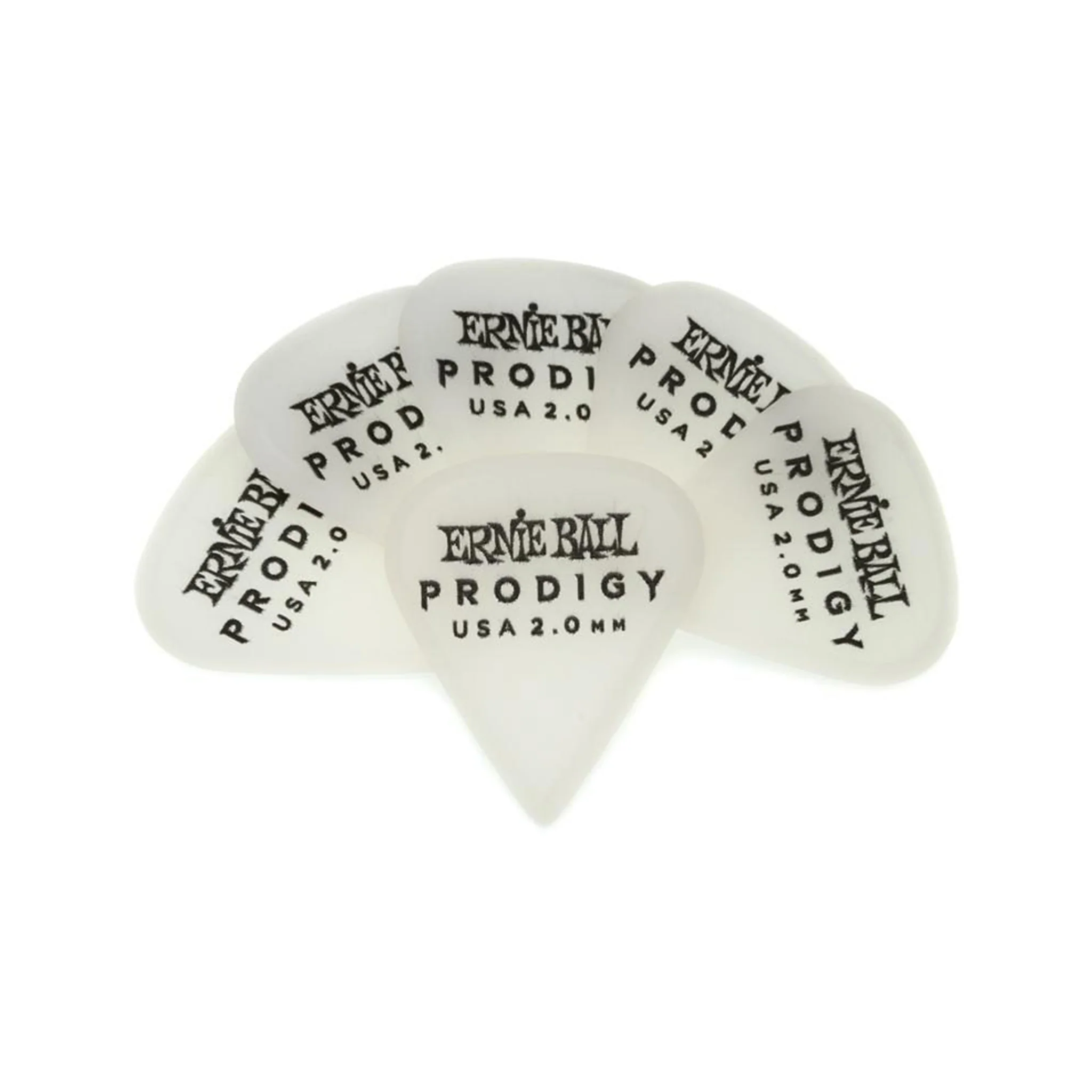 Ernie Ball 2.0mm Sharp Prodigy Guitar Picks, 6-Pack, White - Image 2