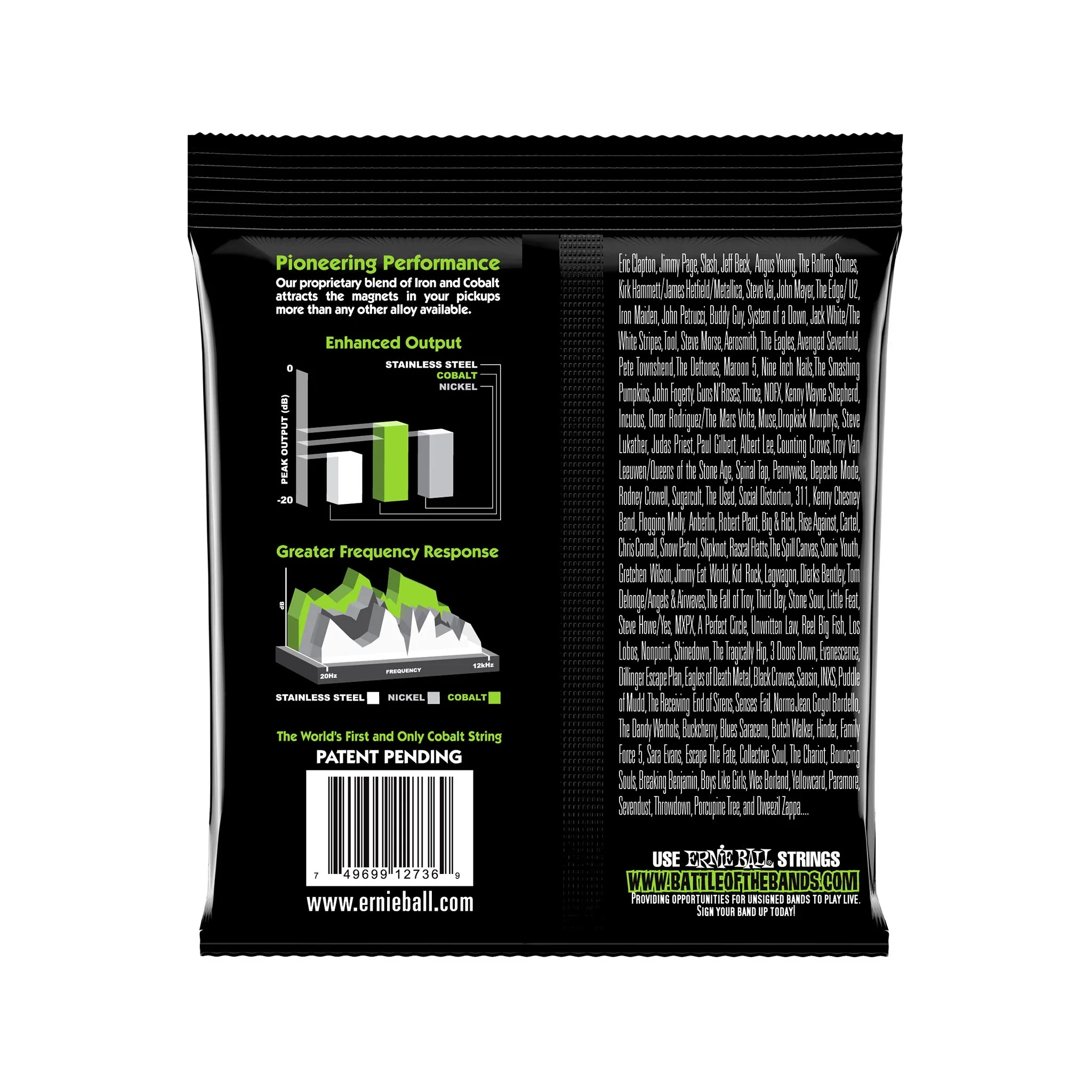 Ernie Ball Bass 5 Slinky Cobalt Electric Bass Strings, 45-130 - Image 2