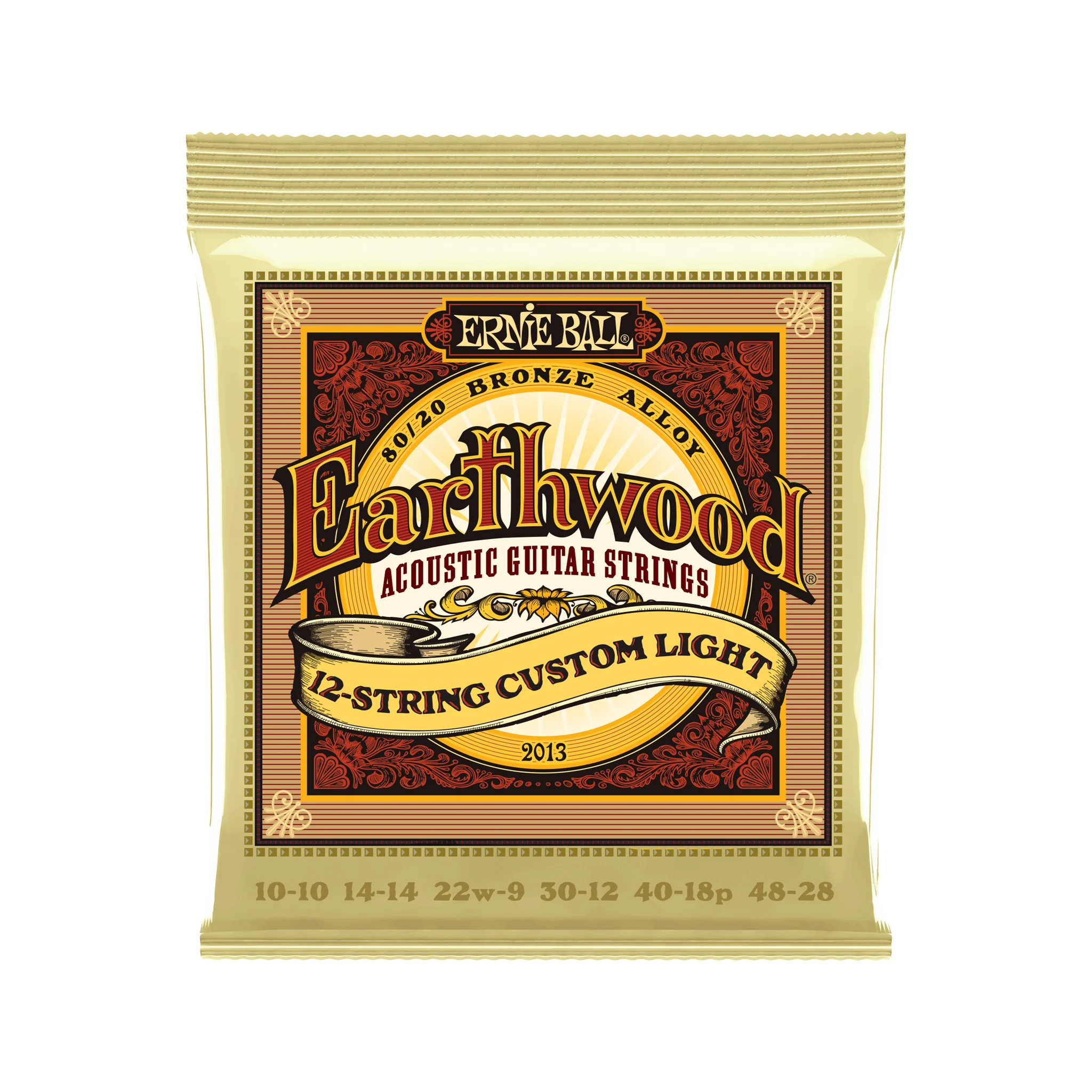 Ernie Ball Earthwood Custom Light 12-String 80/20 Bronze Acoustic Guitar Strings