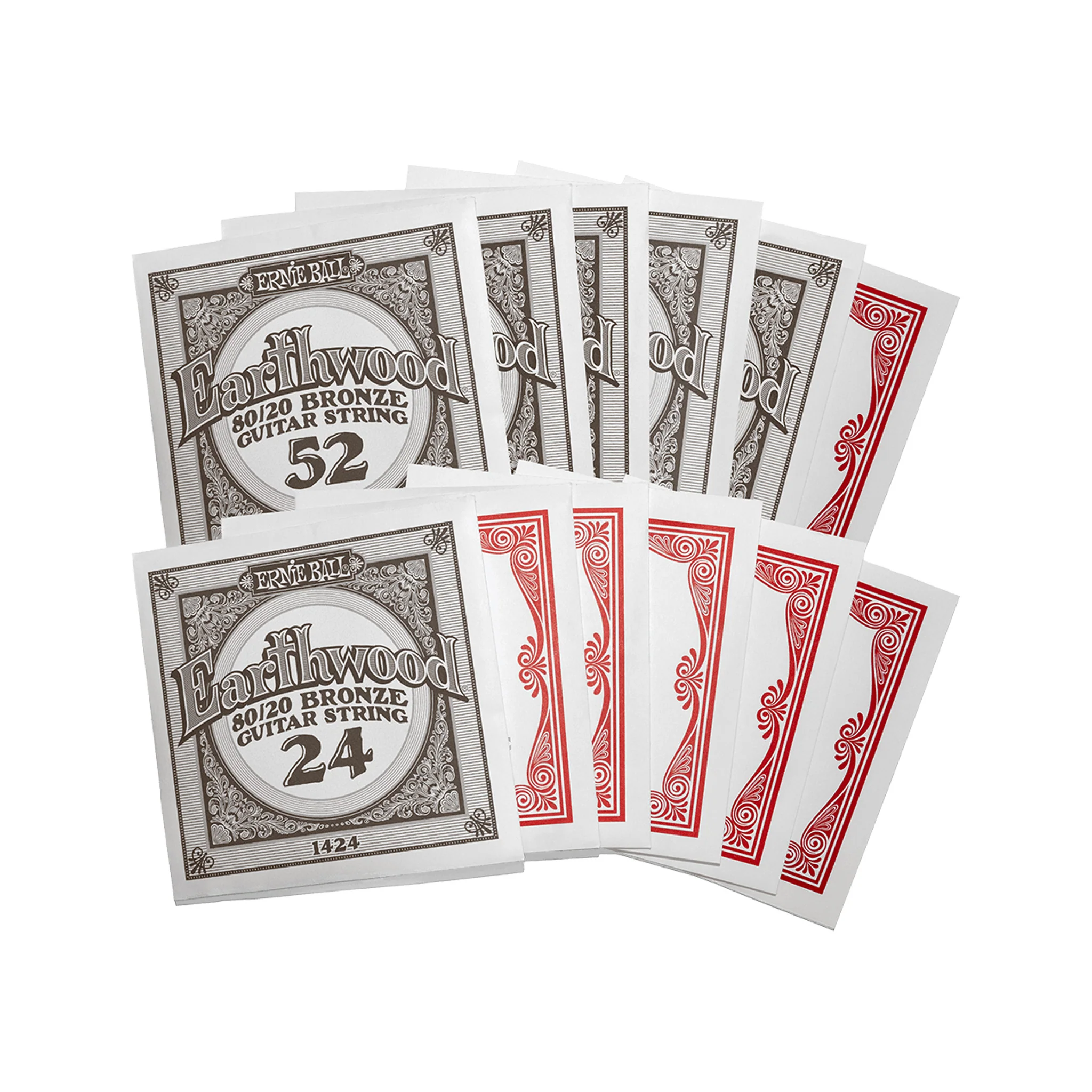 Ernie Ball Earthwood Medium 12-String 80/20 Bronze Acoustic Guitar Strings, 11-52 - Image 3
