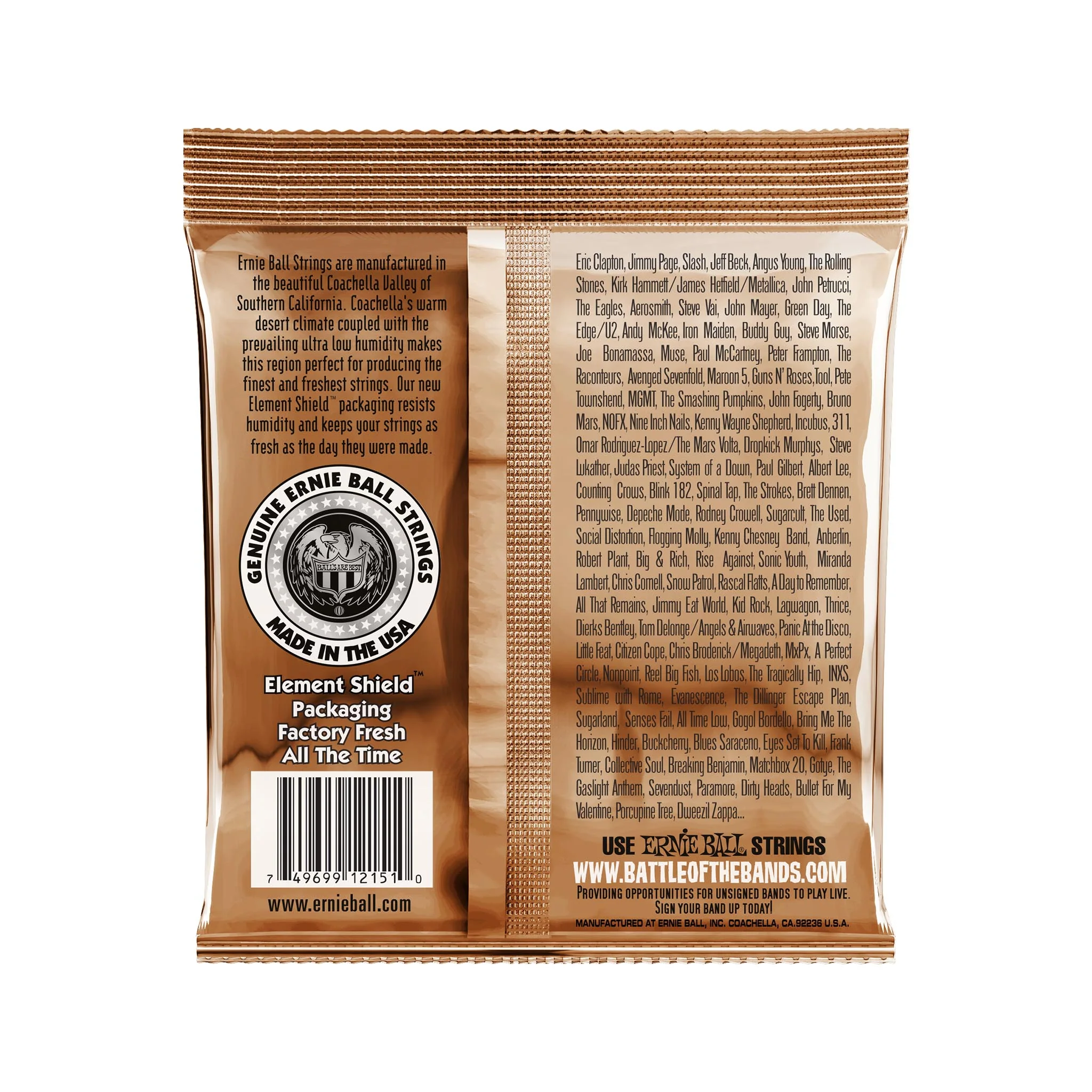 Ernie Ball Earthwood Rock and Blues w/Plain G Phosphor Bronze Acoustic Guitar Strings, 10-52 - Image 2