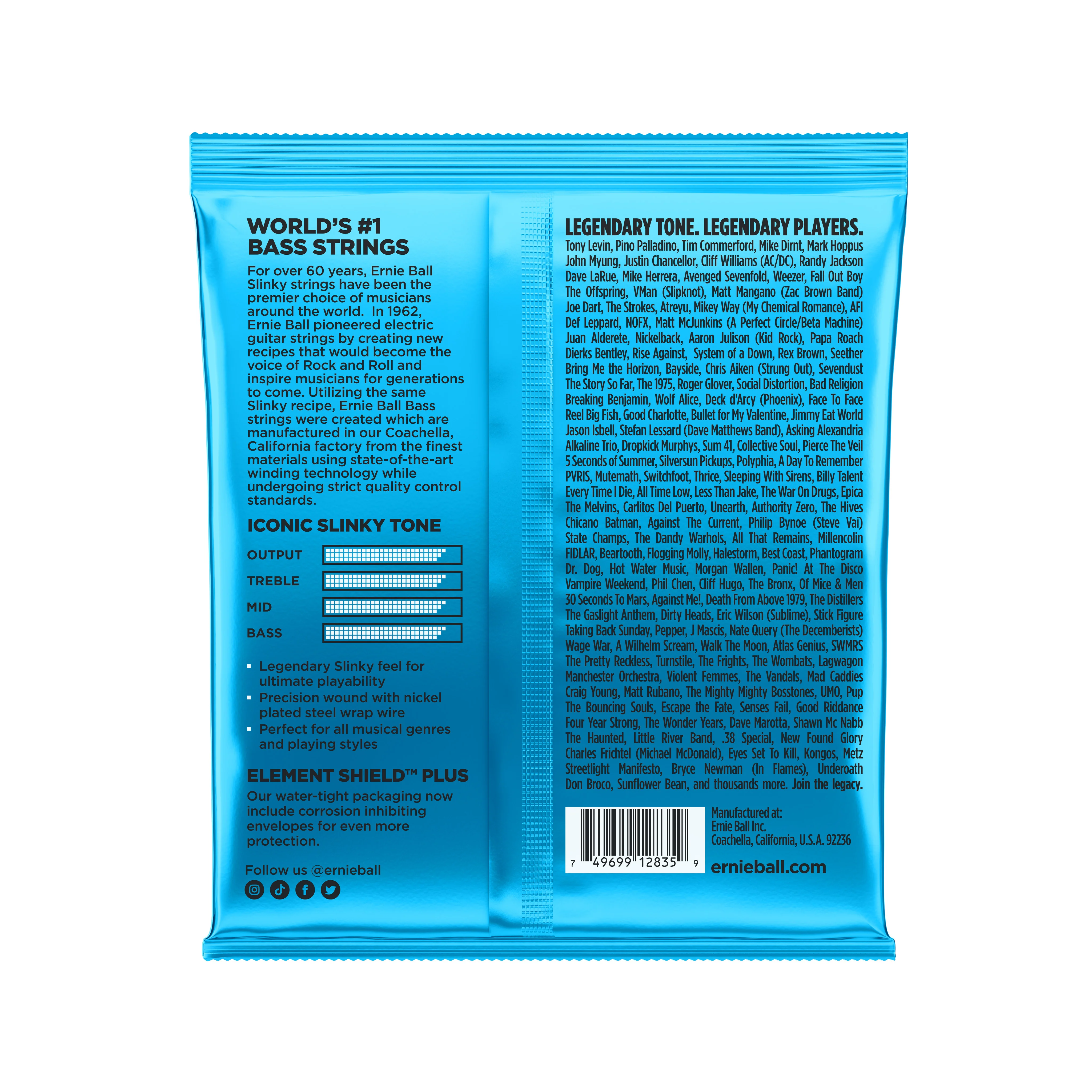 Ernie Ball Extra Slinky Nickel Wound Electric Bass Strings, 40-95 - Image 2