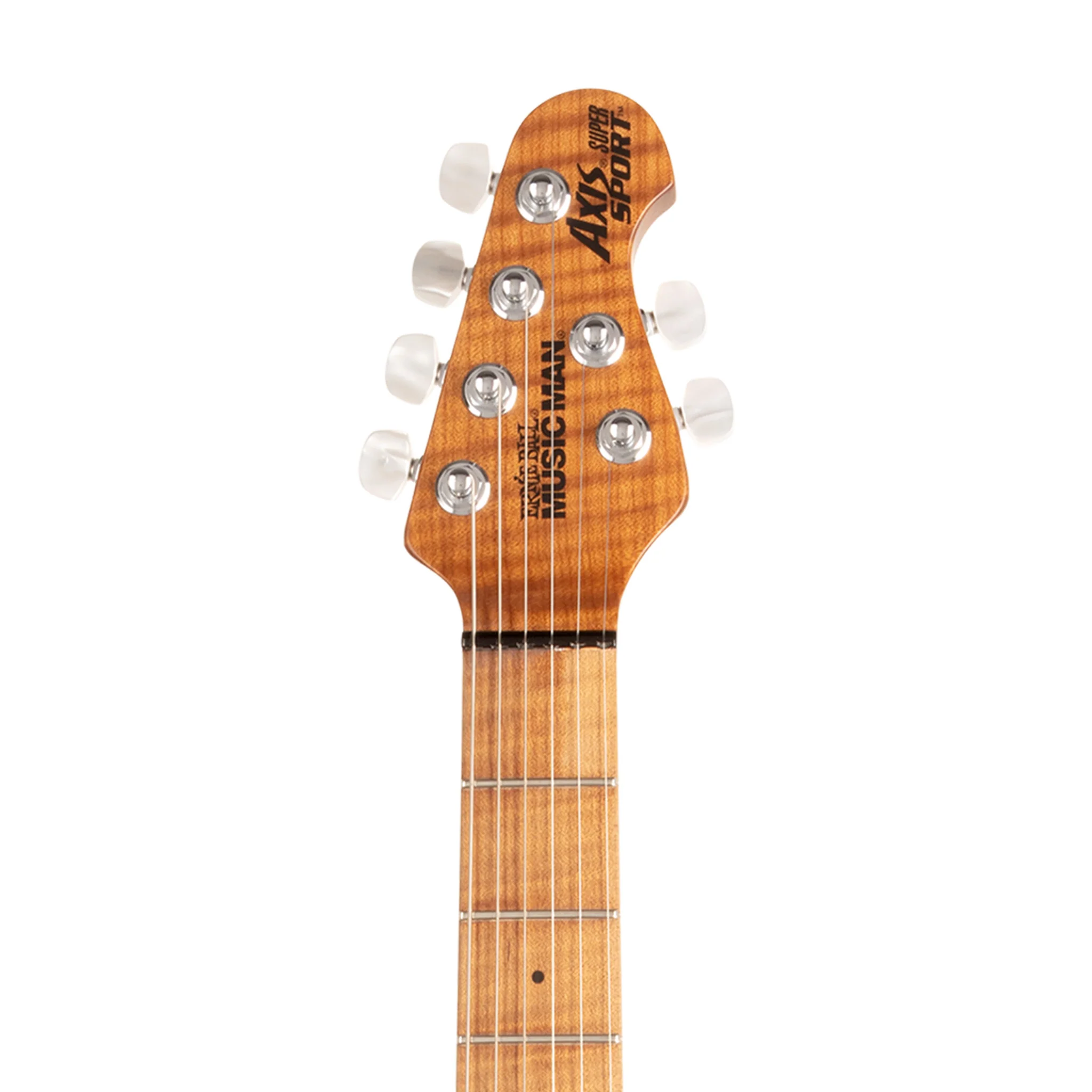 Ernie Ball Music Man Axis Super Sport Electric Guitar, Roasted Maple FB, Yucatan Blue Flame - Image 5
