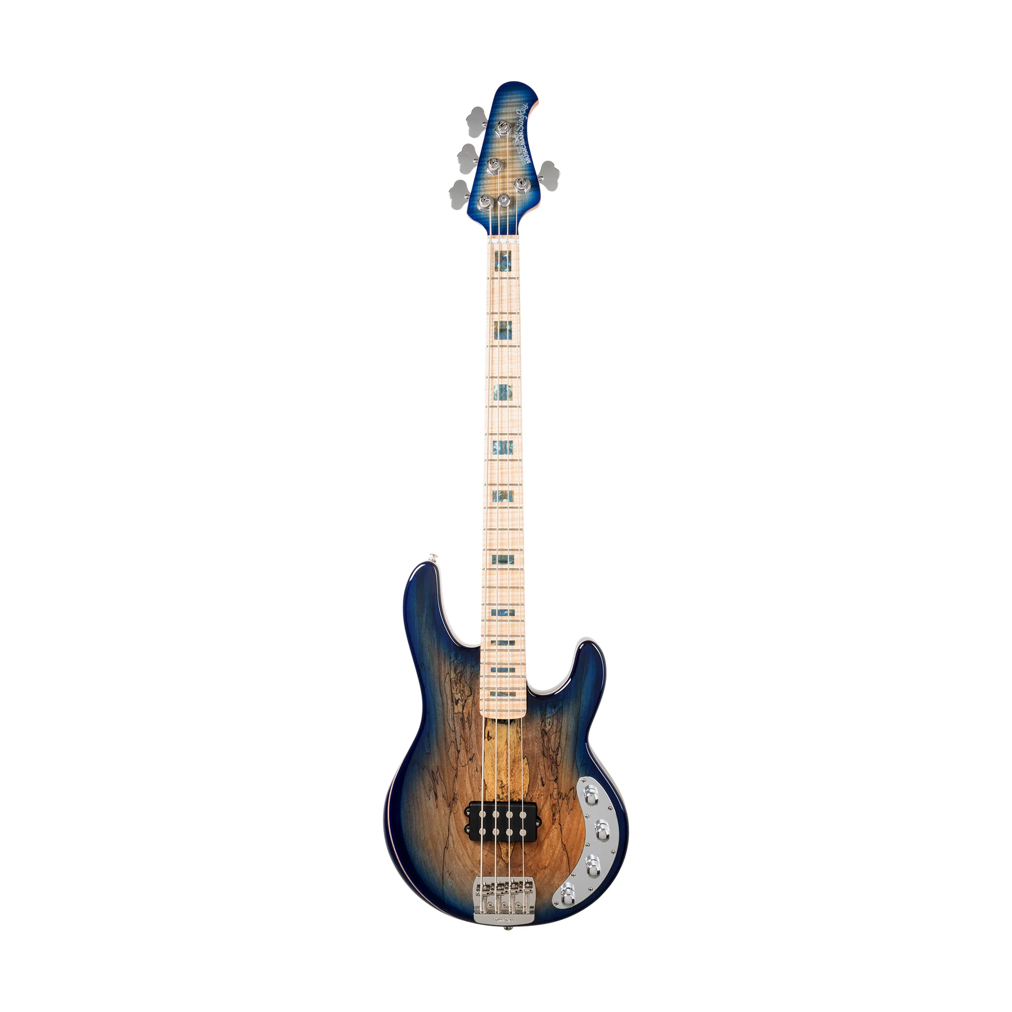 Ernie Ball Music Man BFR StingRay Special 4 Maple Top Bass Guitar w/Chrome Hardware, Paua Blue Burst