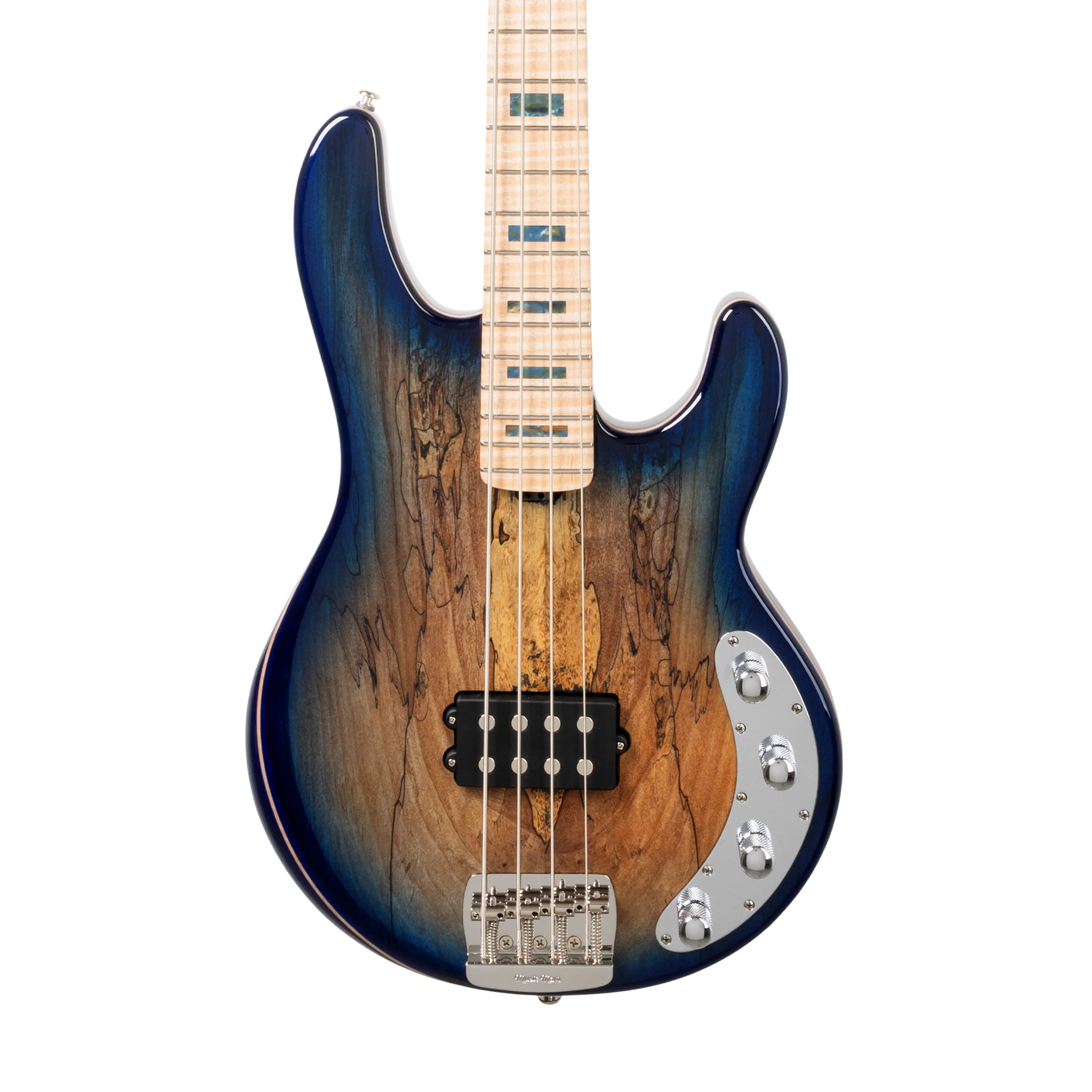 Ernie Ball Music Man BFR StingRay Special 4 Maple Top Bass Guitar w/Chrome Hardware, Paua Blue Burst - Image 3