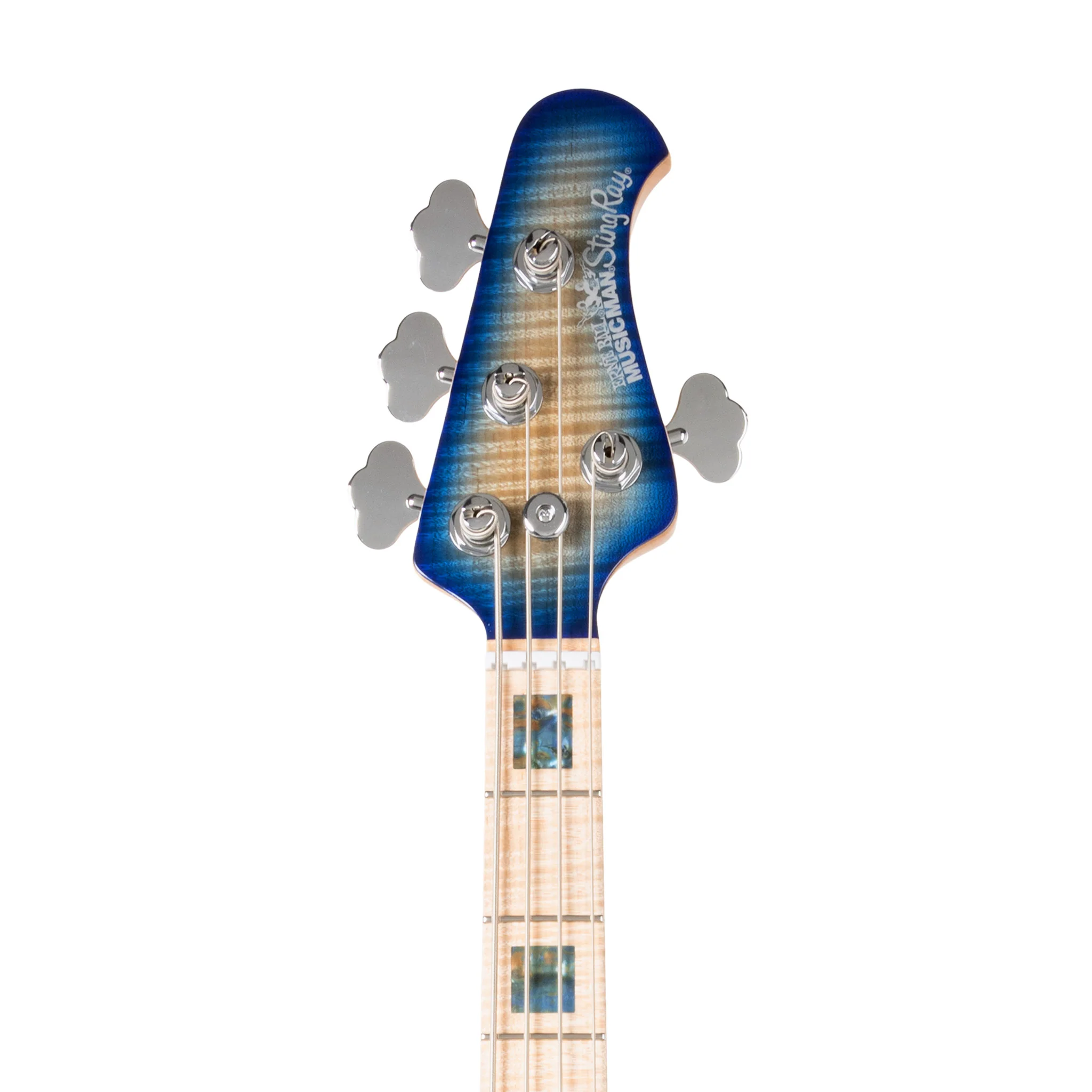 Ernie Ball Music Man BFR StingRay Special 4 Maple Top Bass Guitar w/Chrome Hardware, Paua Blue Burst - Image 5