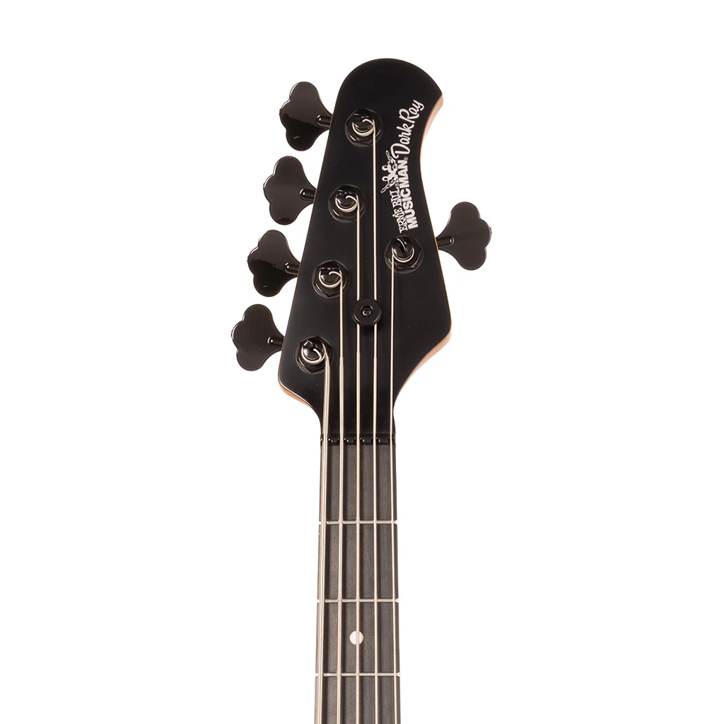 Ernie Ball Music Man DarkRay 5 Bass Guitar, Ebony FB, Stealth Black - Image 5